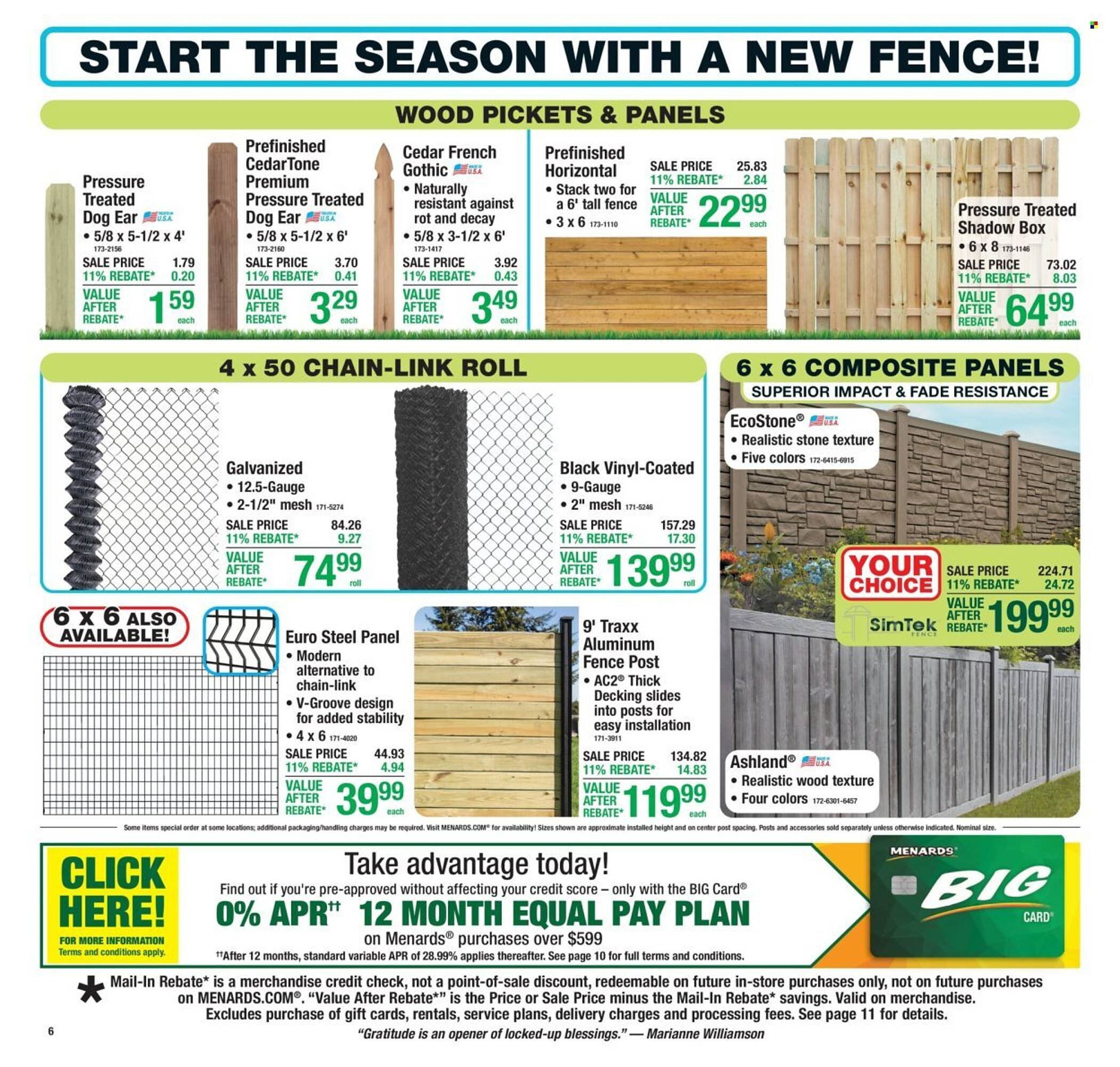 Menards weekly ad