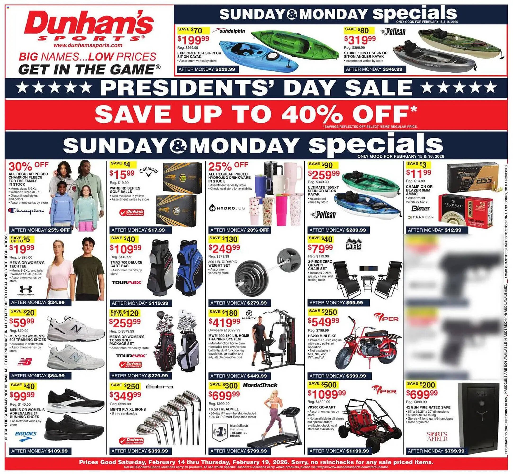 Dunham's Sports weekly ad