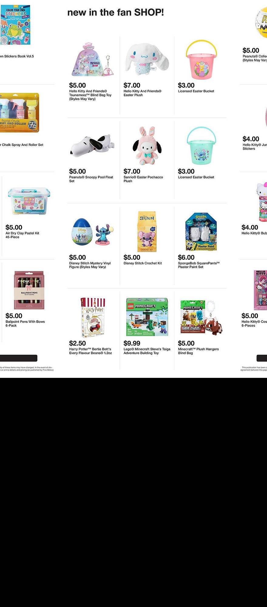 Five Below weekly ad