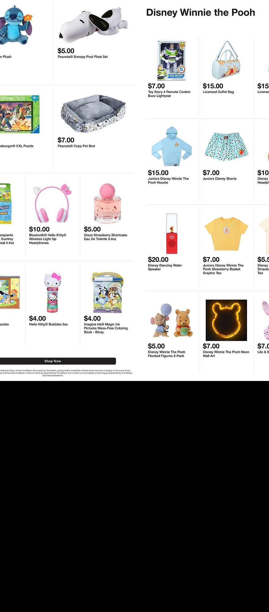 Five Below weekly ad