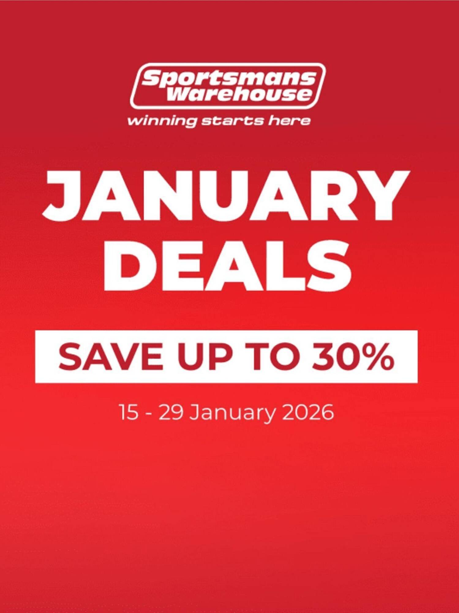 Sportsmans Warehouse catalogue (2026-01-15 - 2026-01-29) | 1