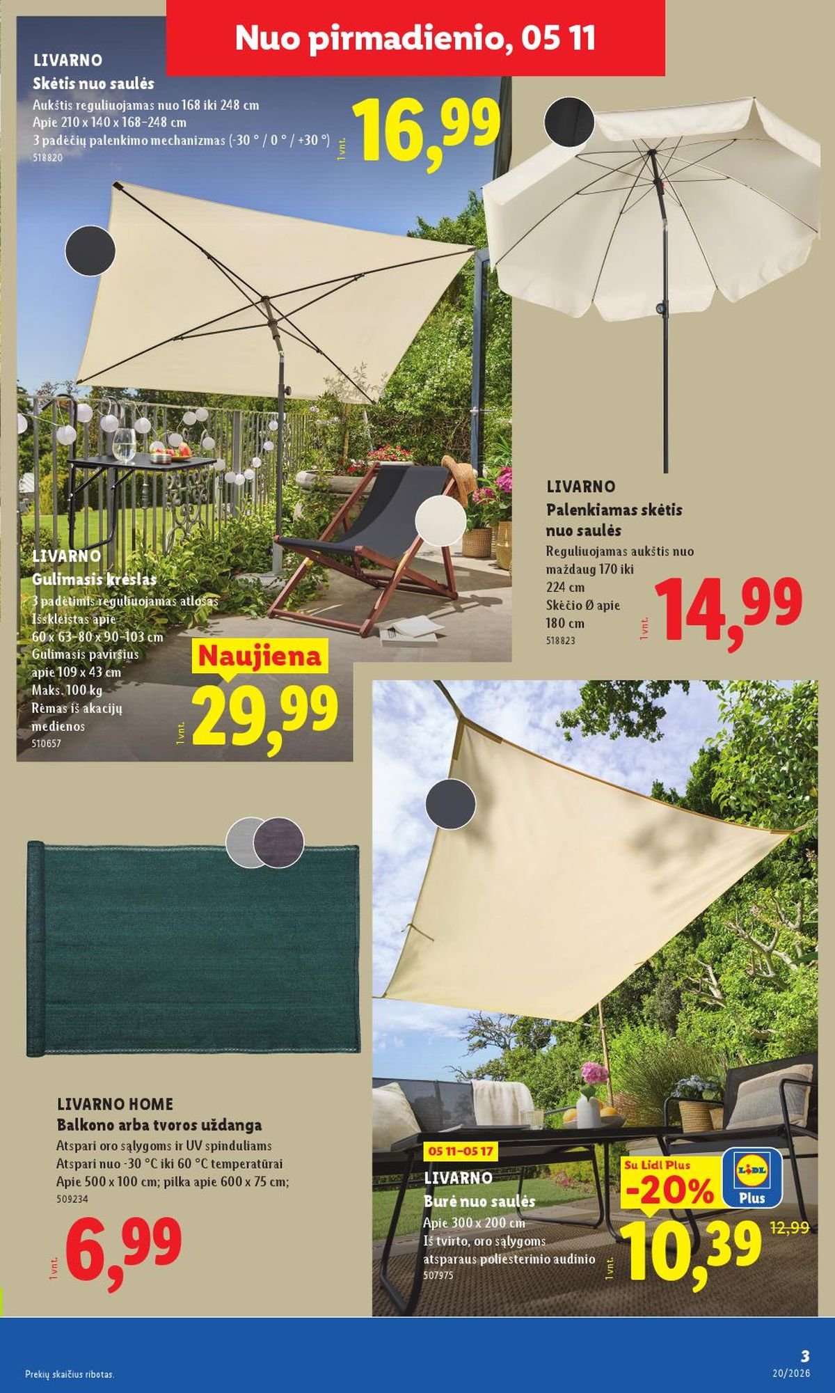 LIDL - Ne maisto prekių pasiūlymai (2026 05 11 - 2026 05 17)