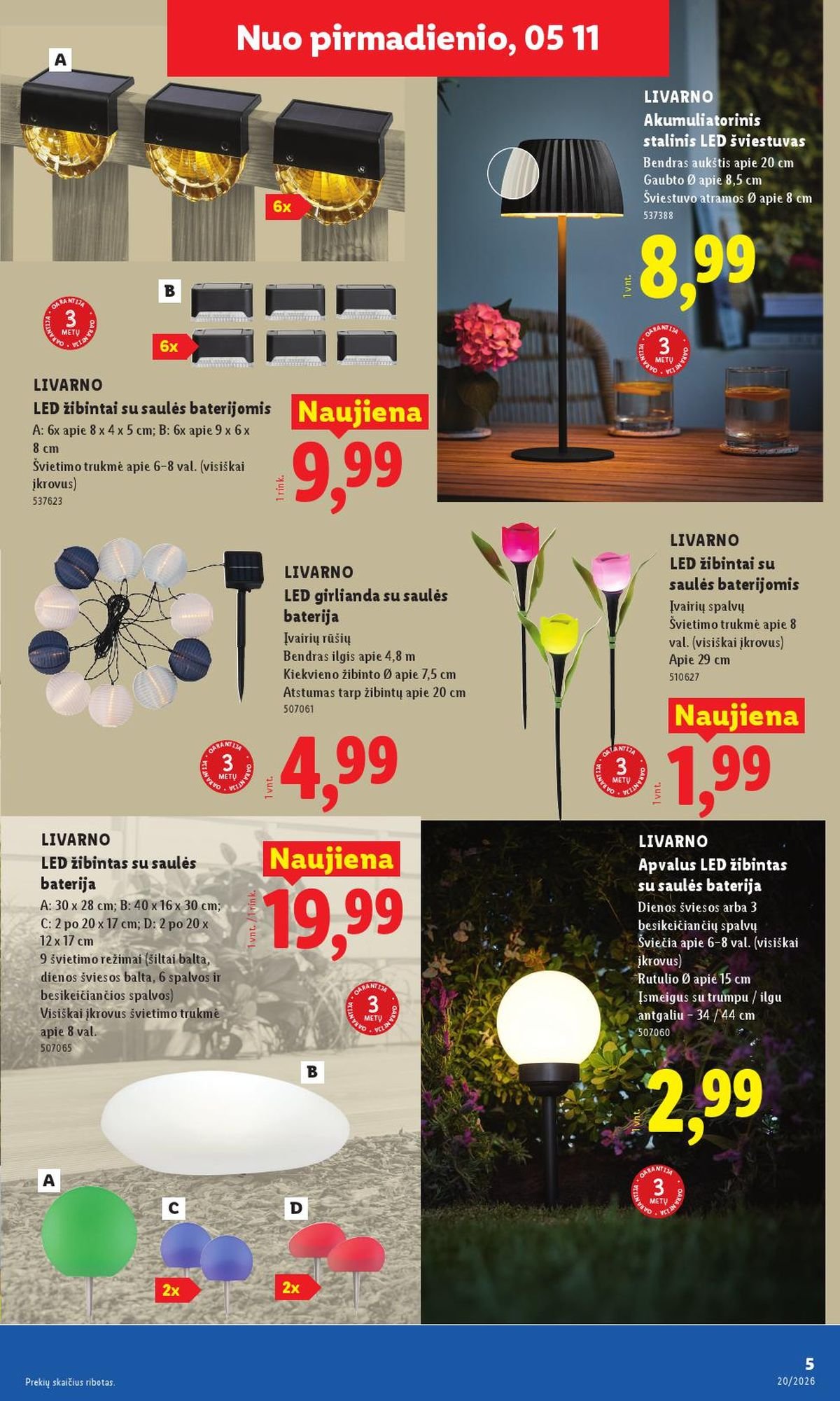 LIDL - Ne maisto prekių pasiūlymai (2026 05 11 - 2026 05 17)