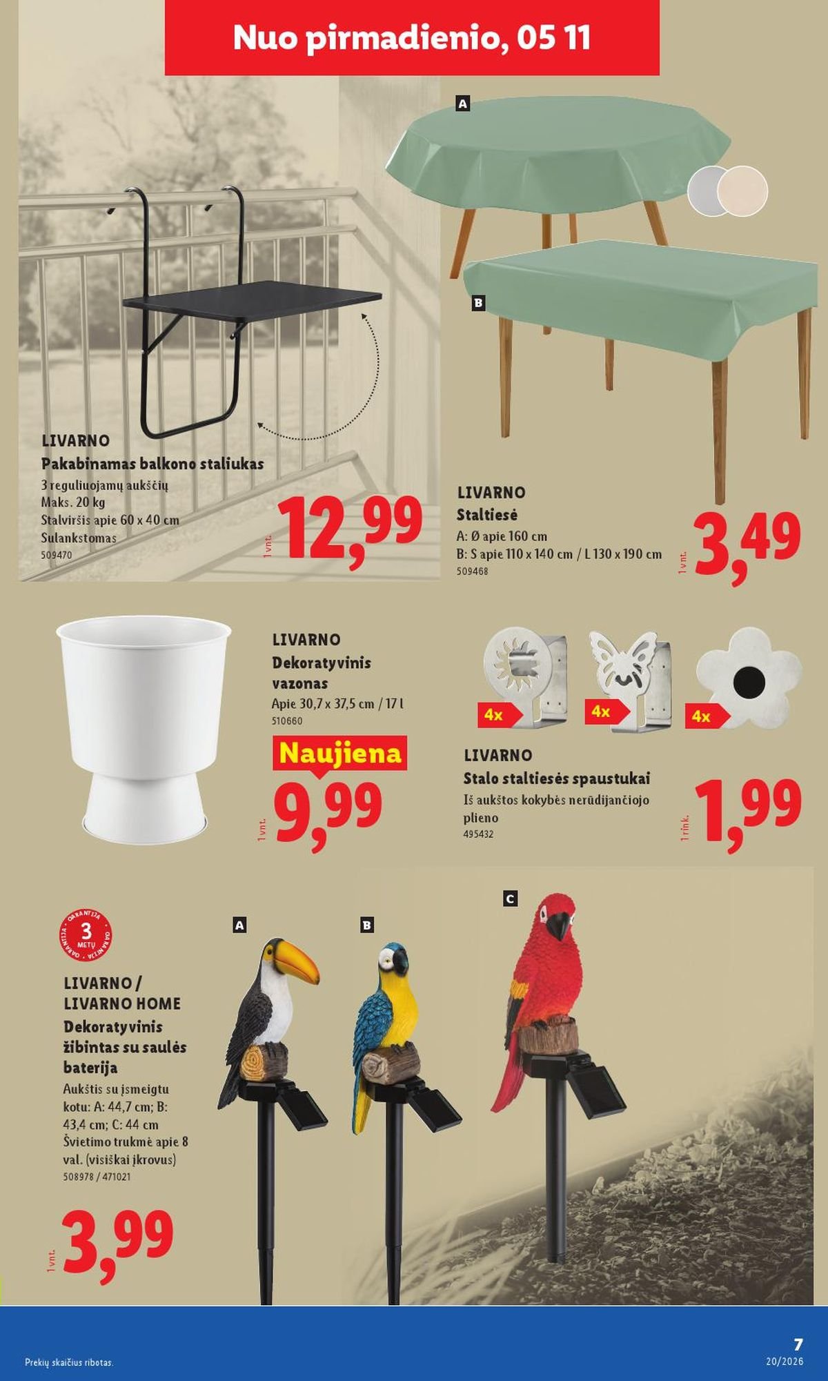 LIDL - Ne maisto prekių pasiūlymai (2026 05 11 - 2026 05 17)