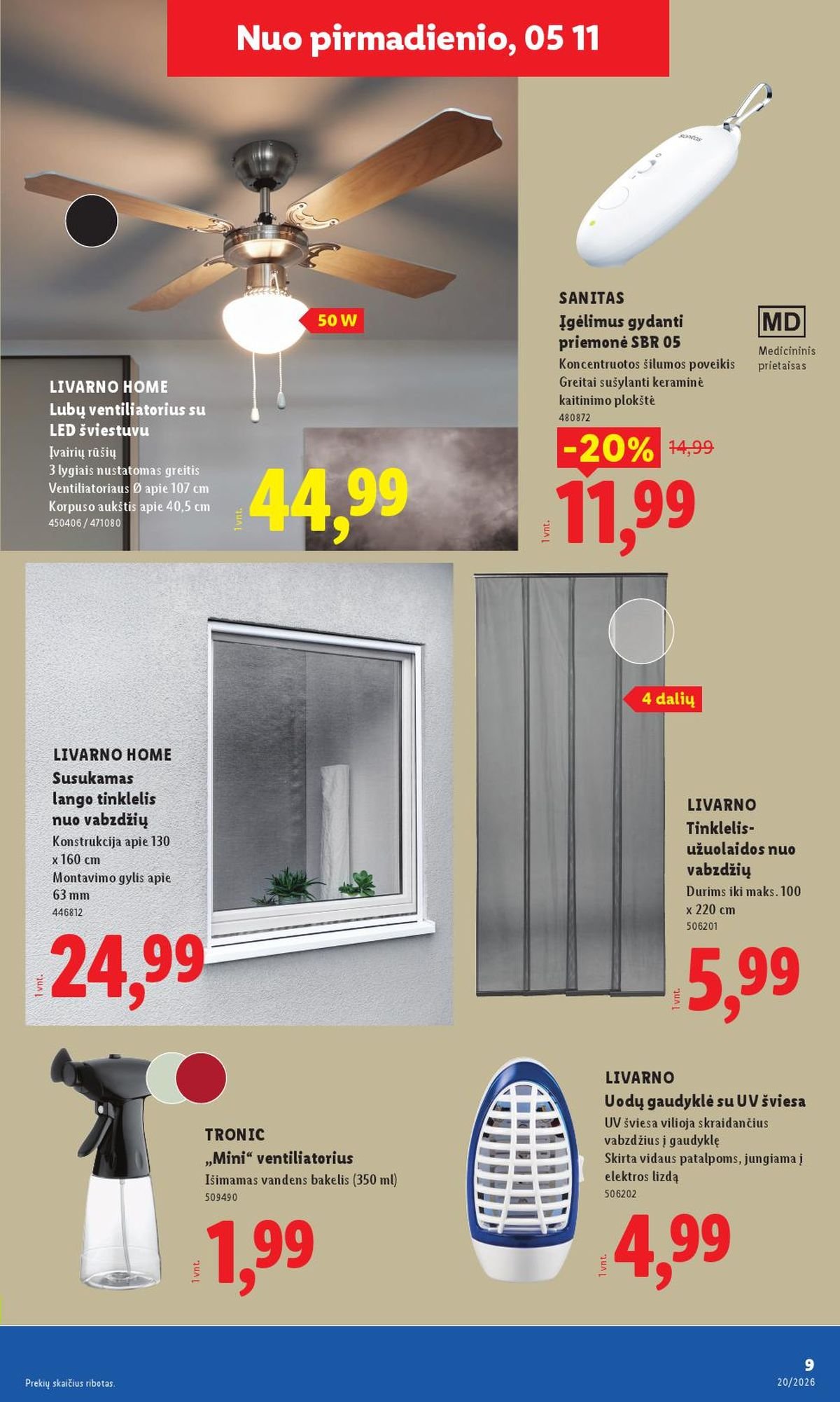LIDL - Ne maisto prekių pasiūlymai (2026 05 11 - 2026 05 17)