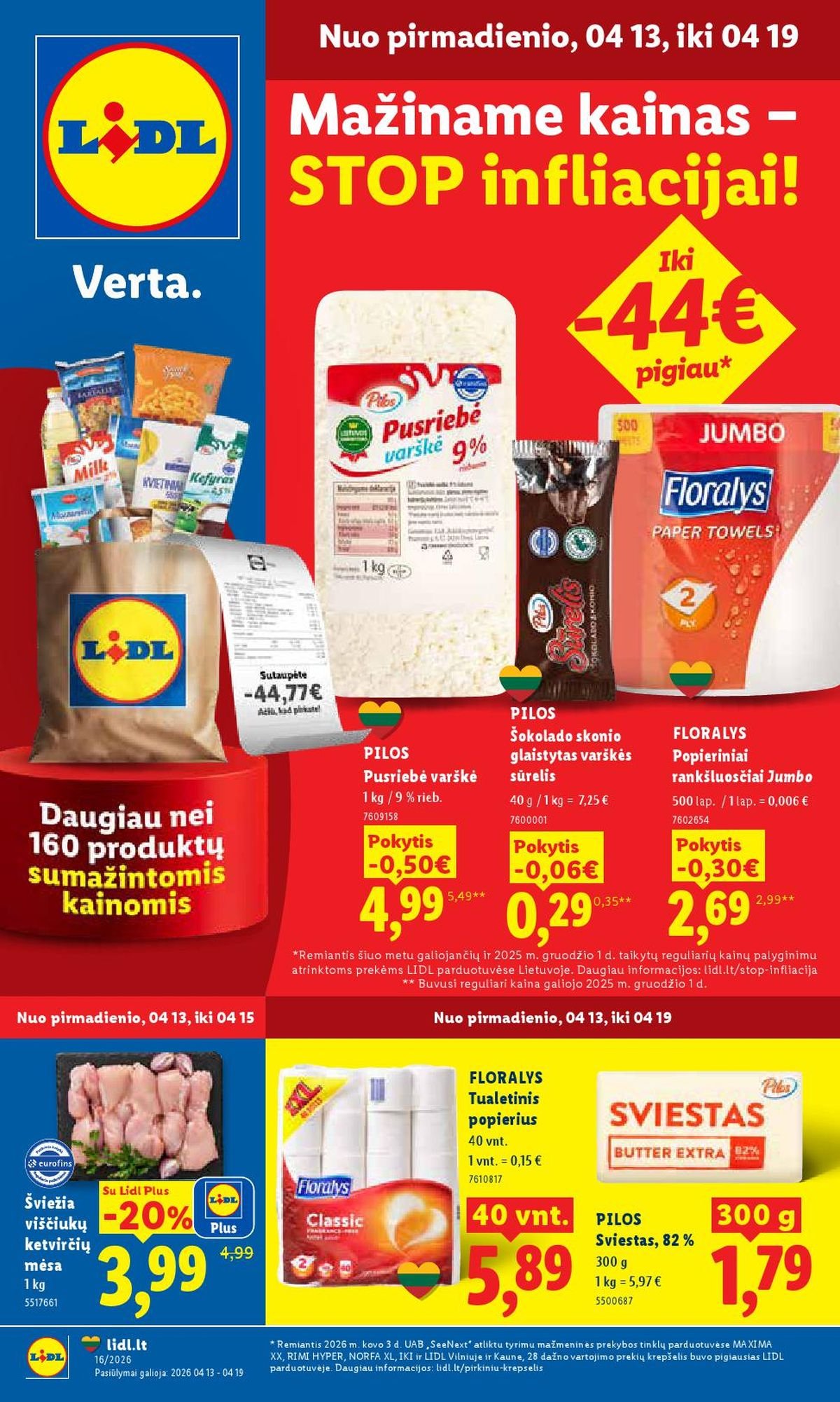 LIDL - Maisto prekių pasiūlymai (2026 04 13 - 2026 04 19)