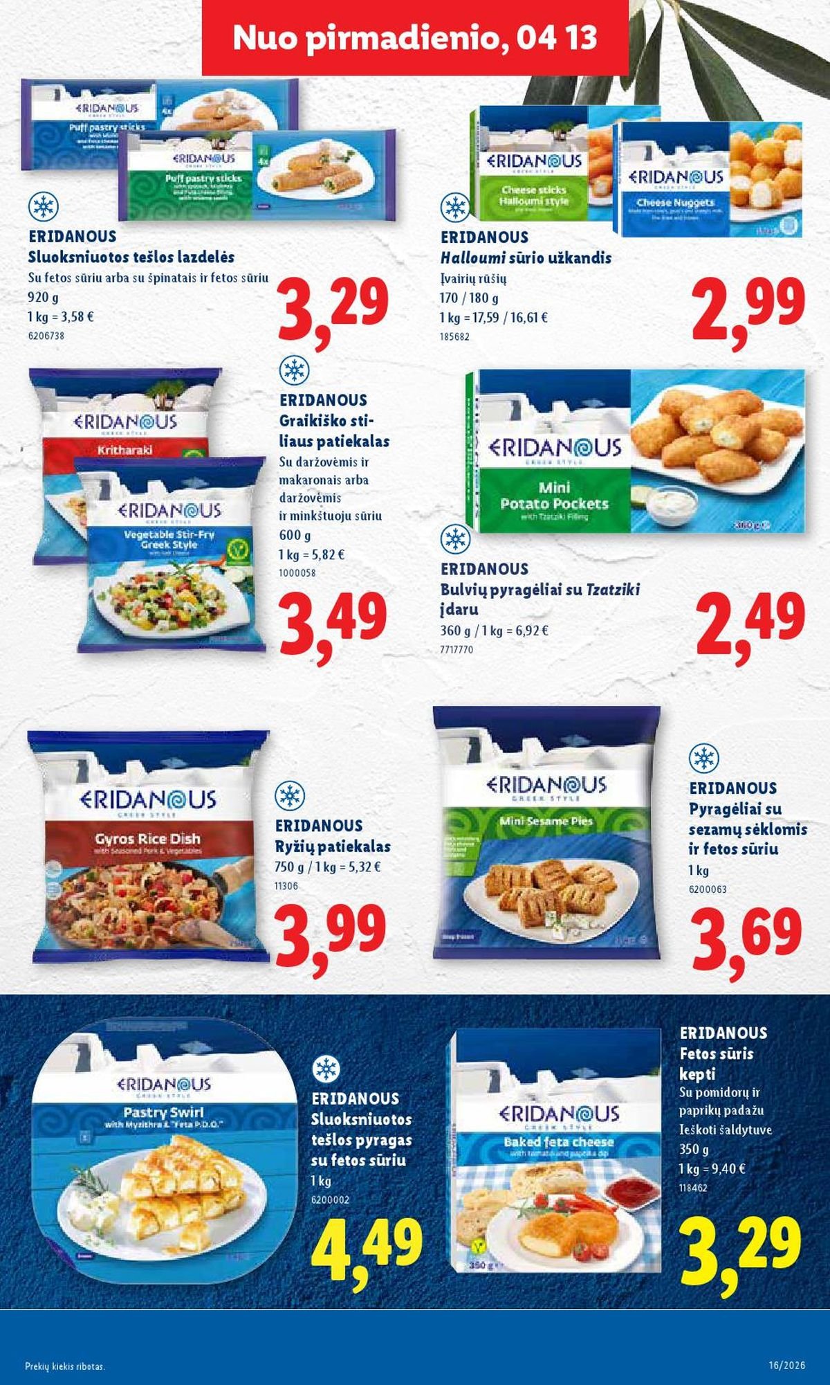 LIDL - Maisto prekių pasiūlymai (2026 04 13 - 2026 04 19)