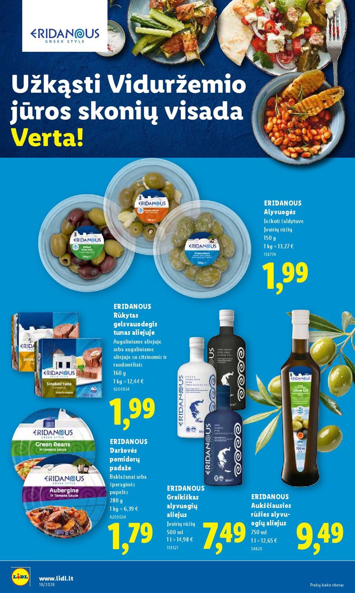 LIDL - Maisto prekių pasiūlymai (2026 04 13 - 2026 04 19)