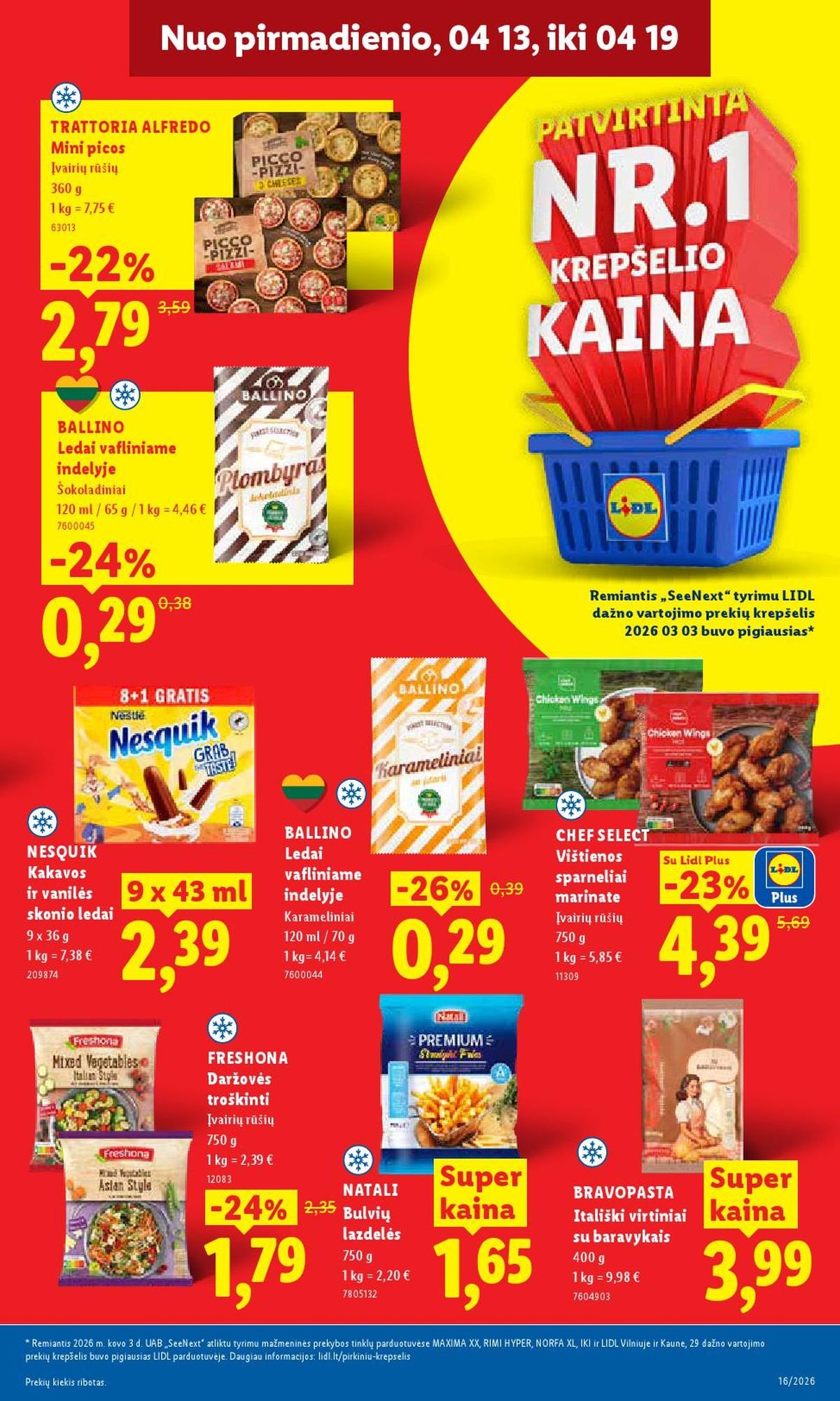 LIDL - Maisto prekių pasiūlymai (2026 04 13 - 2026 04 19)
