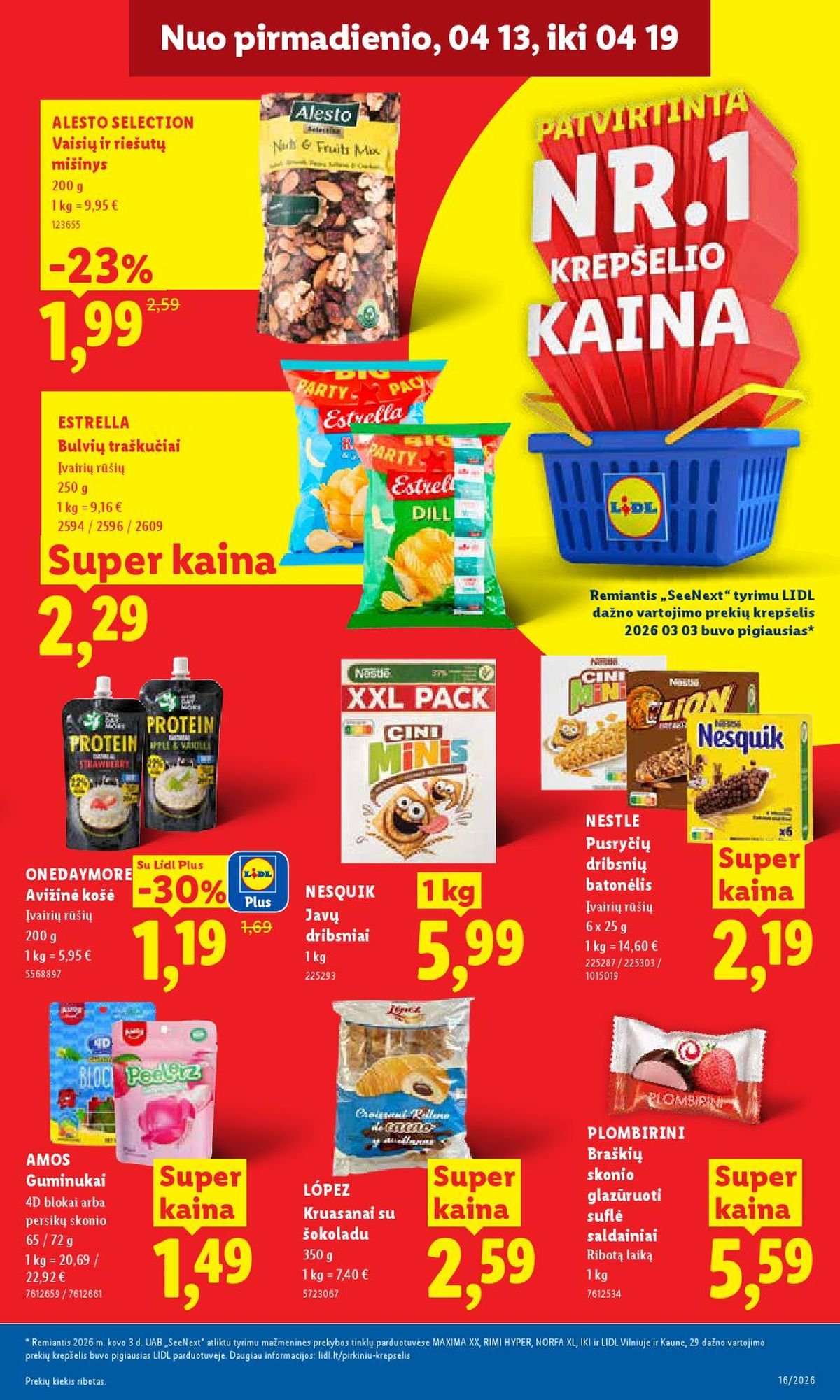 LIDL - Maisto prekių pasiūlymai (2026 04 13 - 2026 04 19)