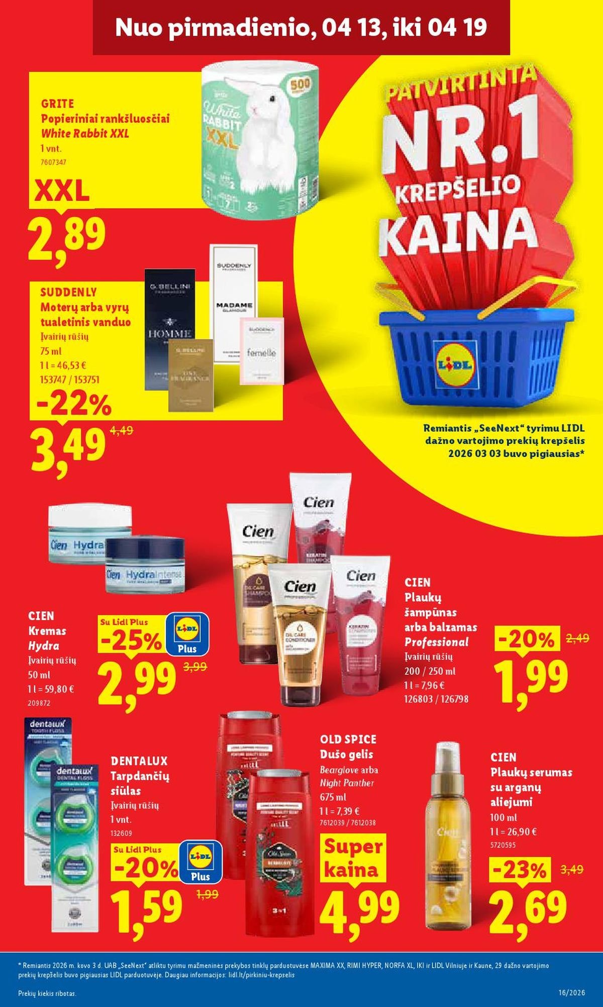 LIDL - Maisto prekių pasiūlymai (2026 04 13 - 2026 04 19)
