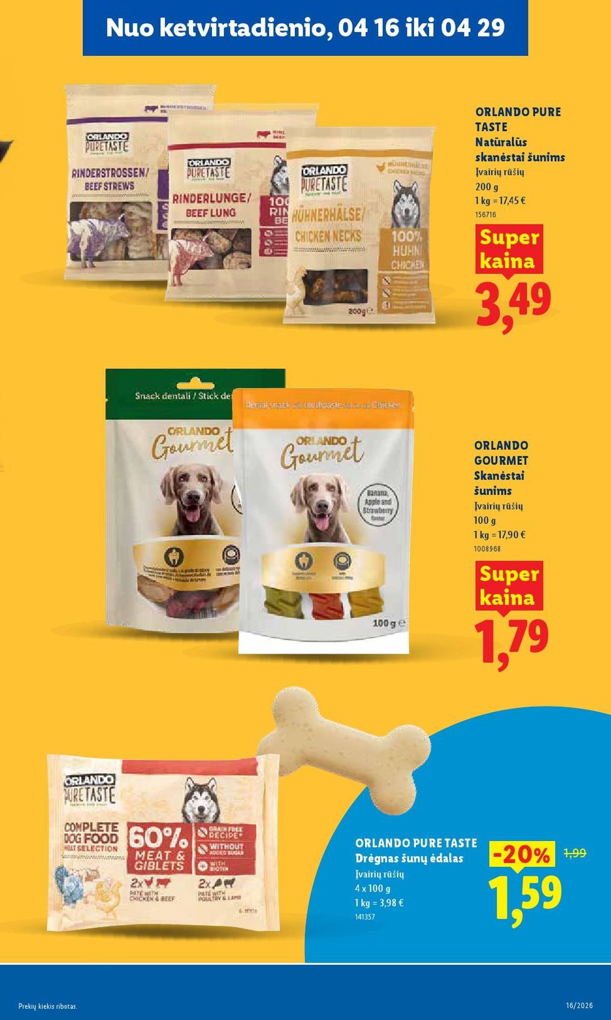 LIDL - Maisto prekių pasiūlymai (2026 04 13 - 2026 04 19)