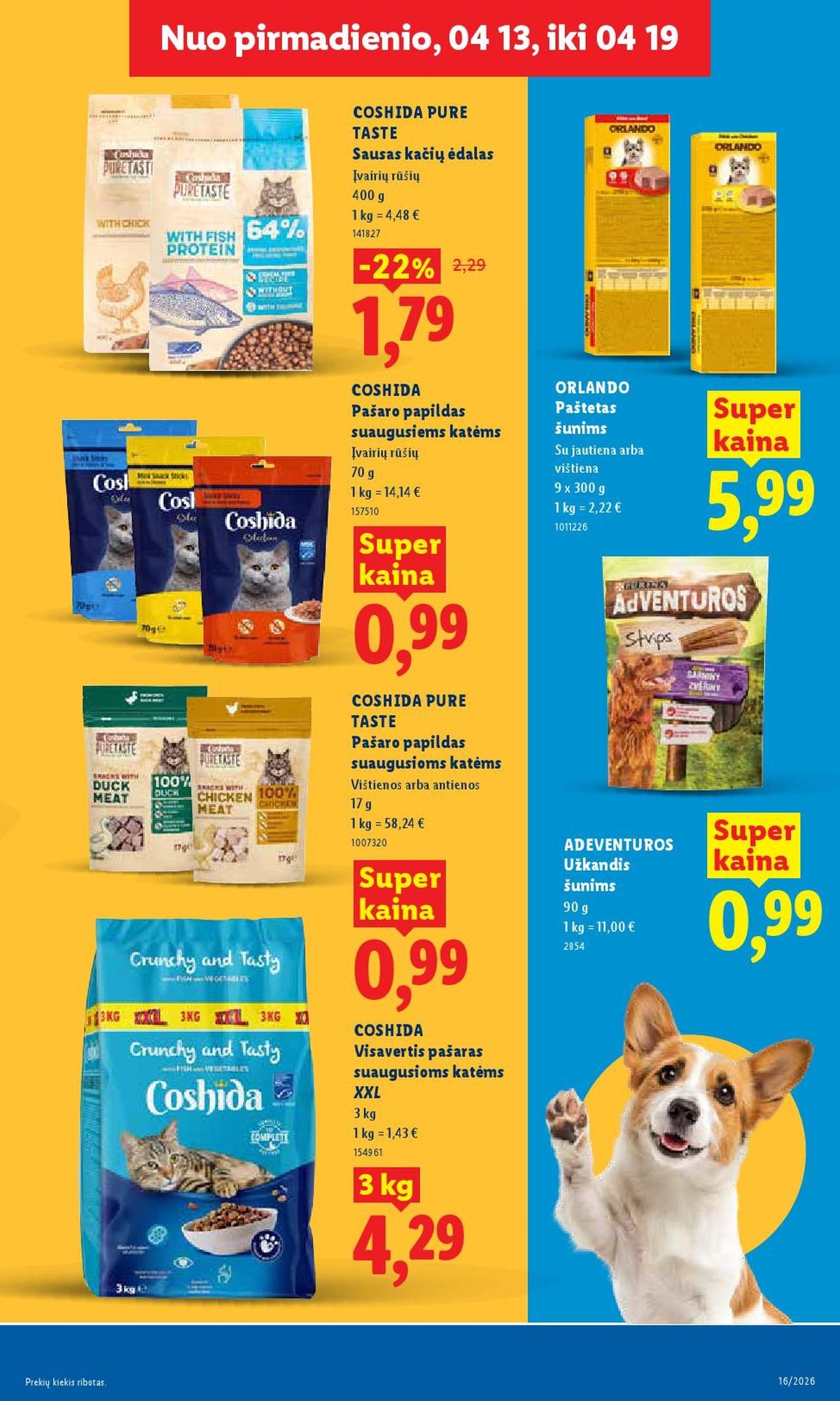 LIDL - Maisto prekių pasiūlymai (2026 04 13 - 2026 04 19)