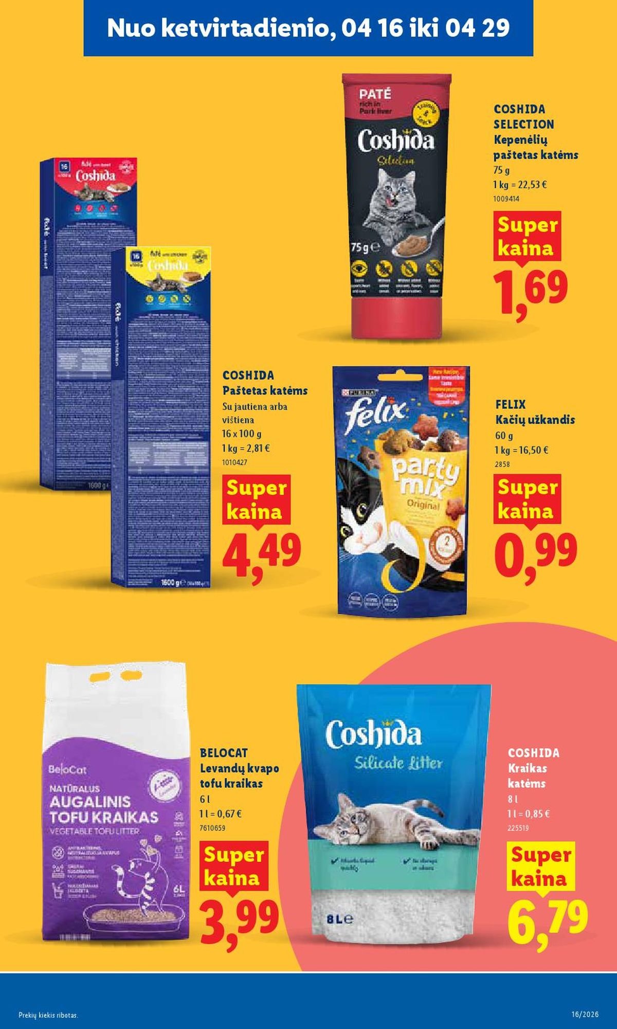LIDL - Maisto prekių pasiūlymai (2026 04 13 - 2026 04 19)