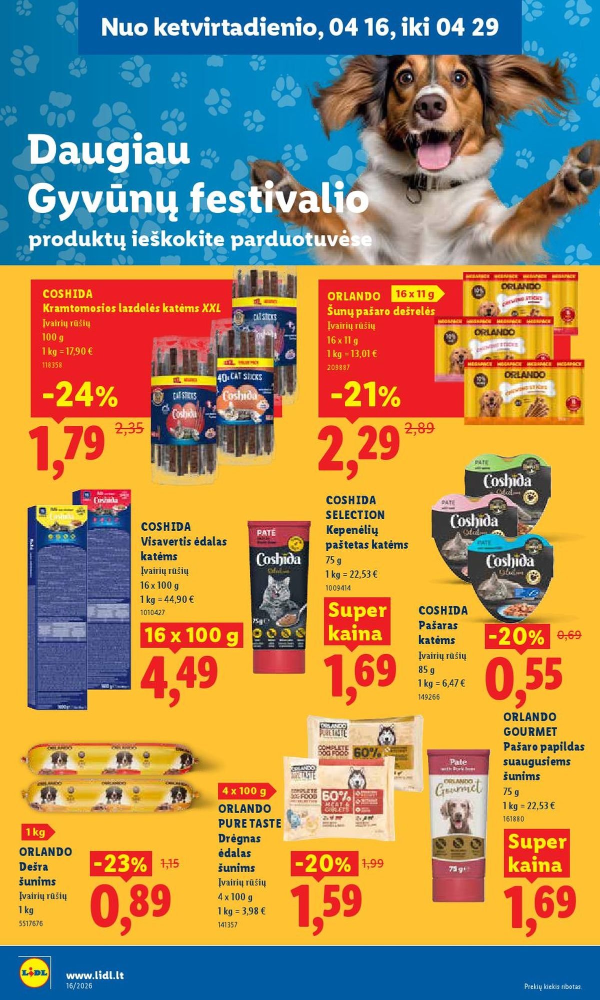 LIDL - Maisto prekių pasiūlymai (2026 04 13 - 2026 04 19)