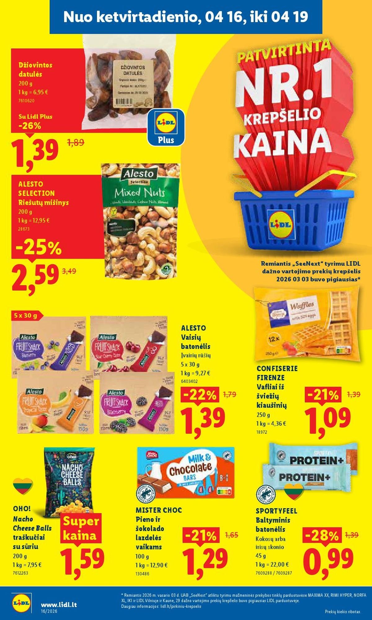 LIDL - Maisto prekių pasiūlymai (2026 04 13 - 2026 04 19)
