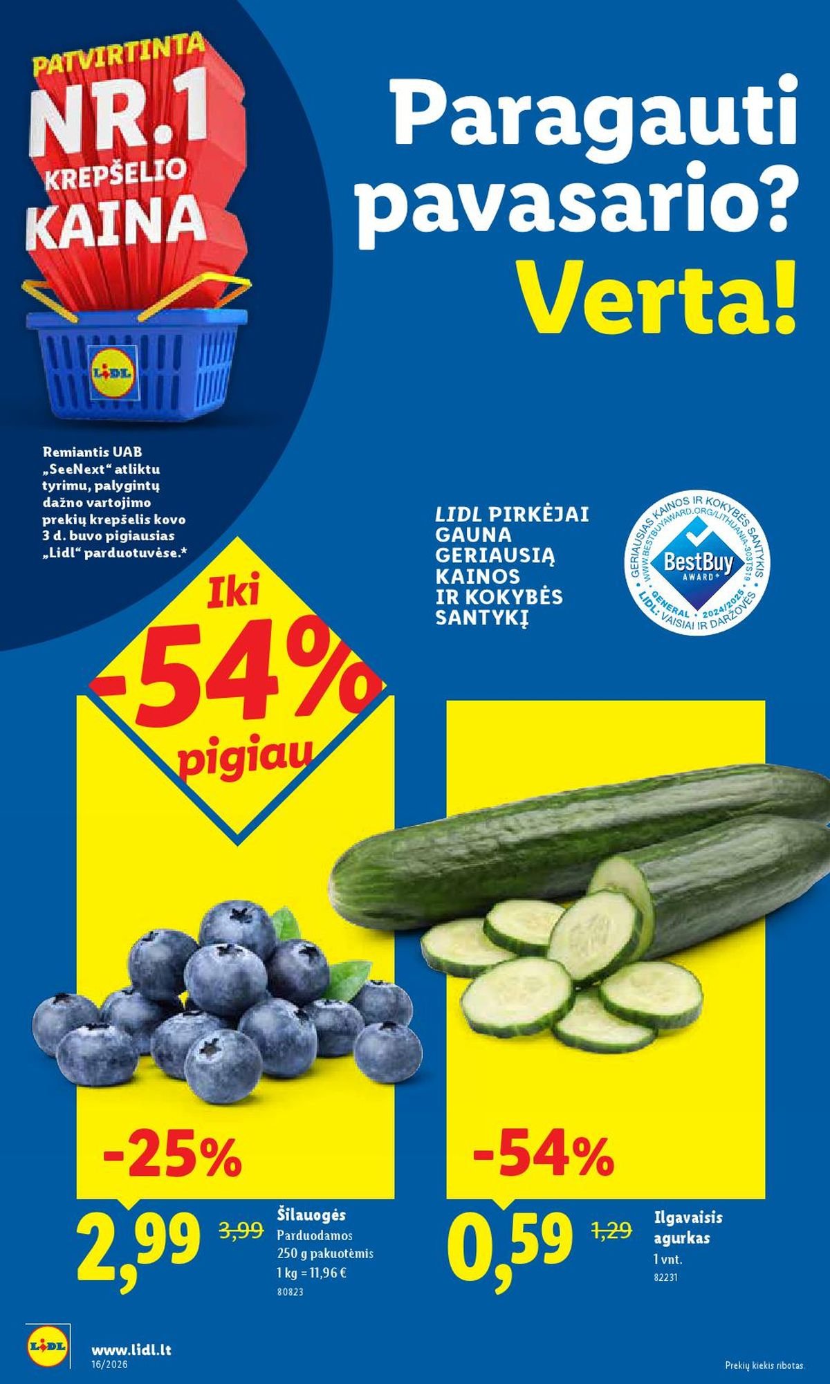 LIDL - Maisto prekių pasiūlymai (2026 04 13 - 2026 04 19)