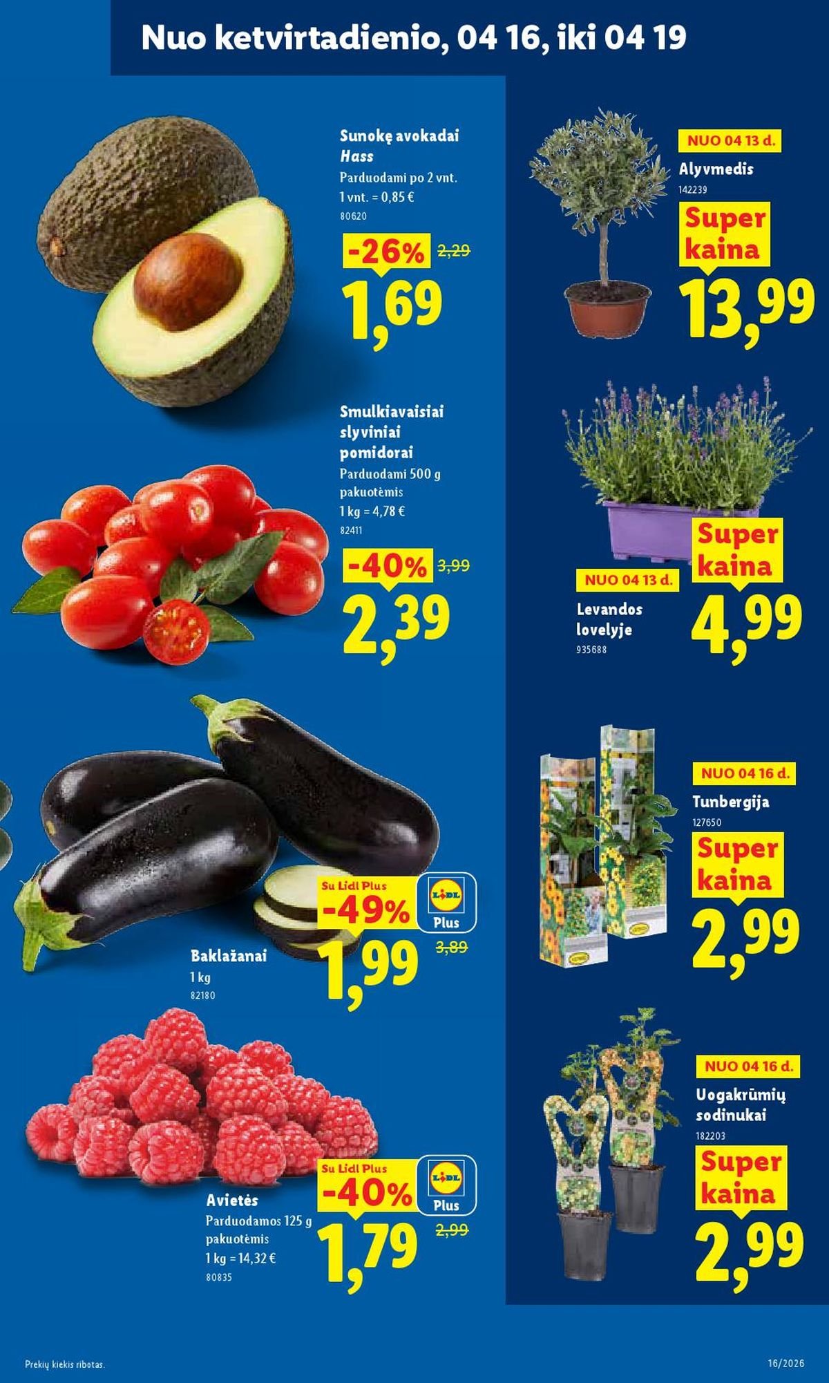 LIDL - Maisto prekių pasiūlymai (2026 04 13 - 2026 04 19)
