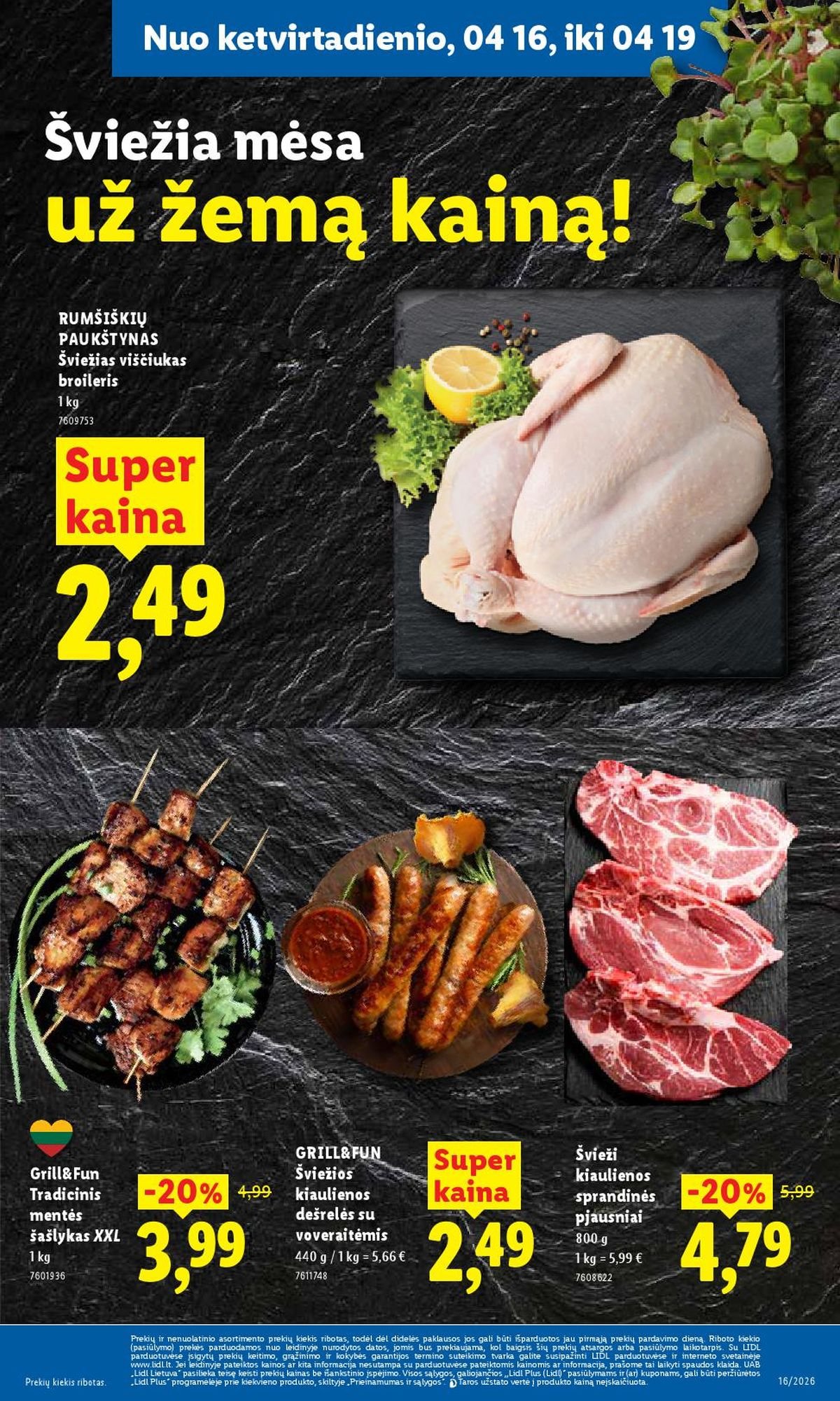 LIDL - Maisto prekių pasiūlymai (2026 04 13 - 2026 04 19)
