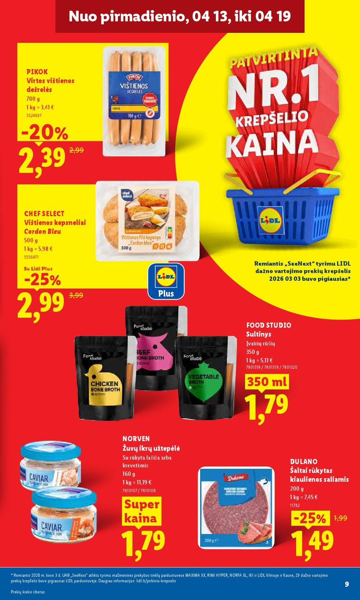 LIDL - Maisto prekių pasiūlymai (2026 04 13 - 2026 04 19)