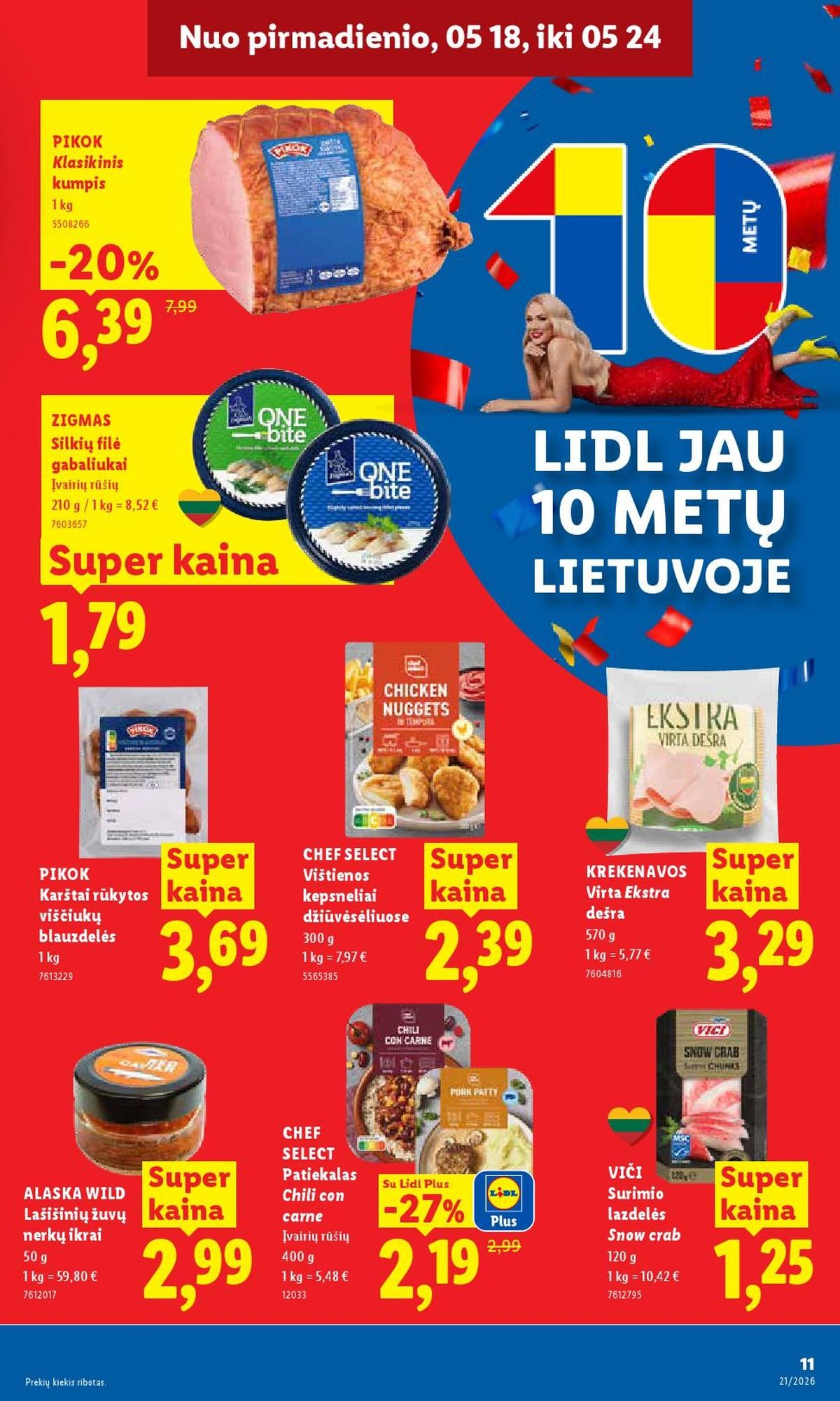 LIDL - Maisto prekių pasiūlymai (2026 05 18 - 2026 05 24)