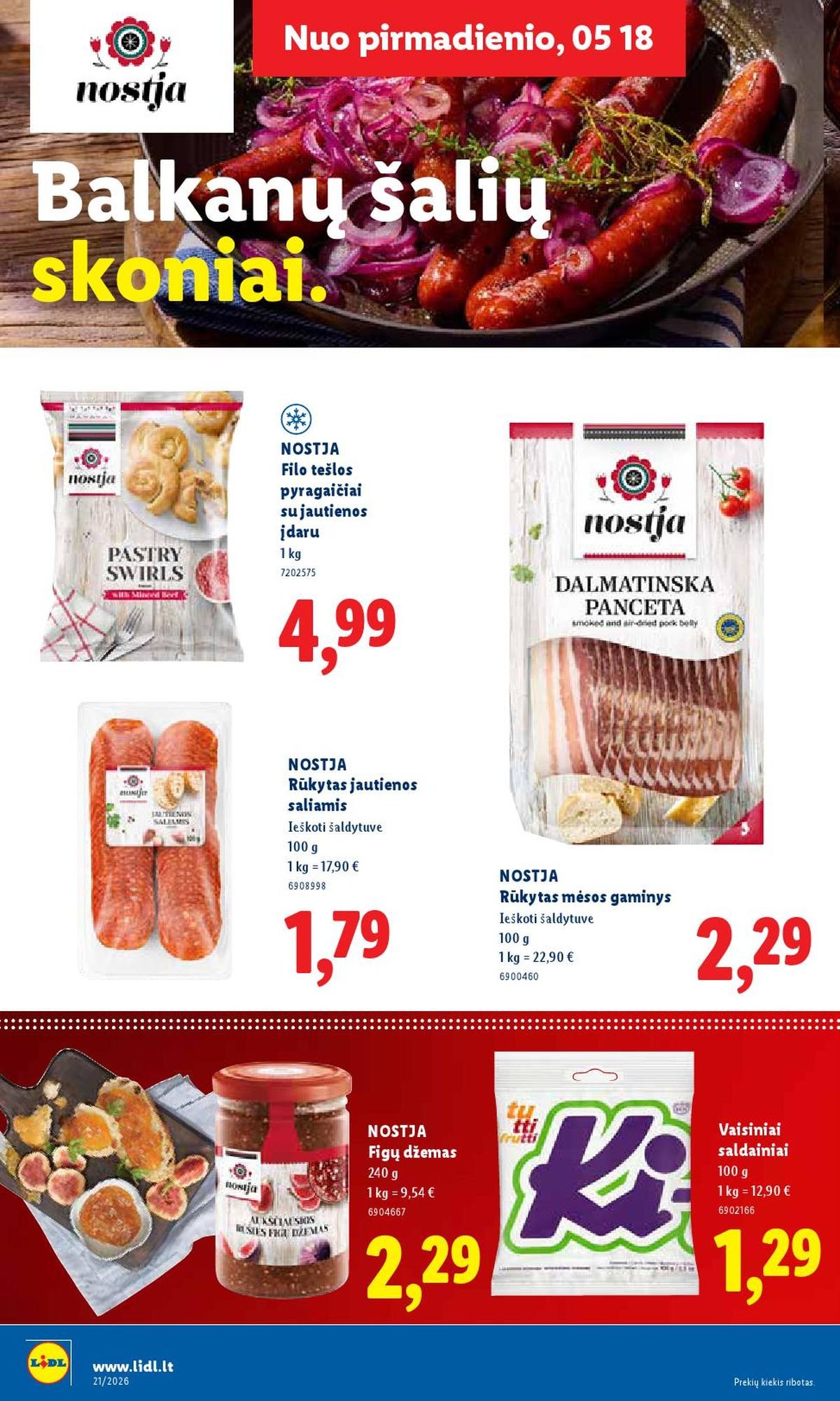 LIDL - Maisto prekių pasiūlymai (2026 05 18 - 2026 05 24)