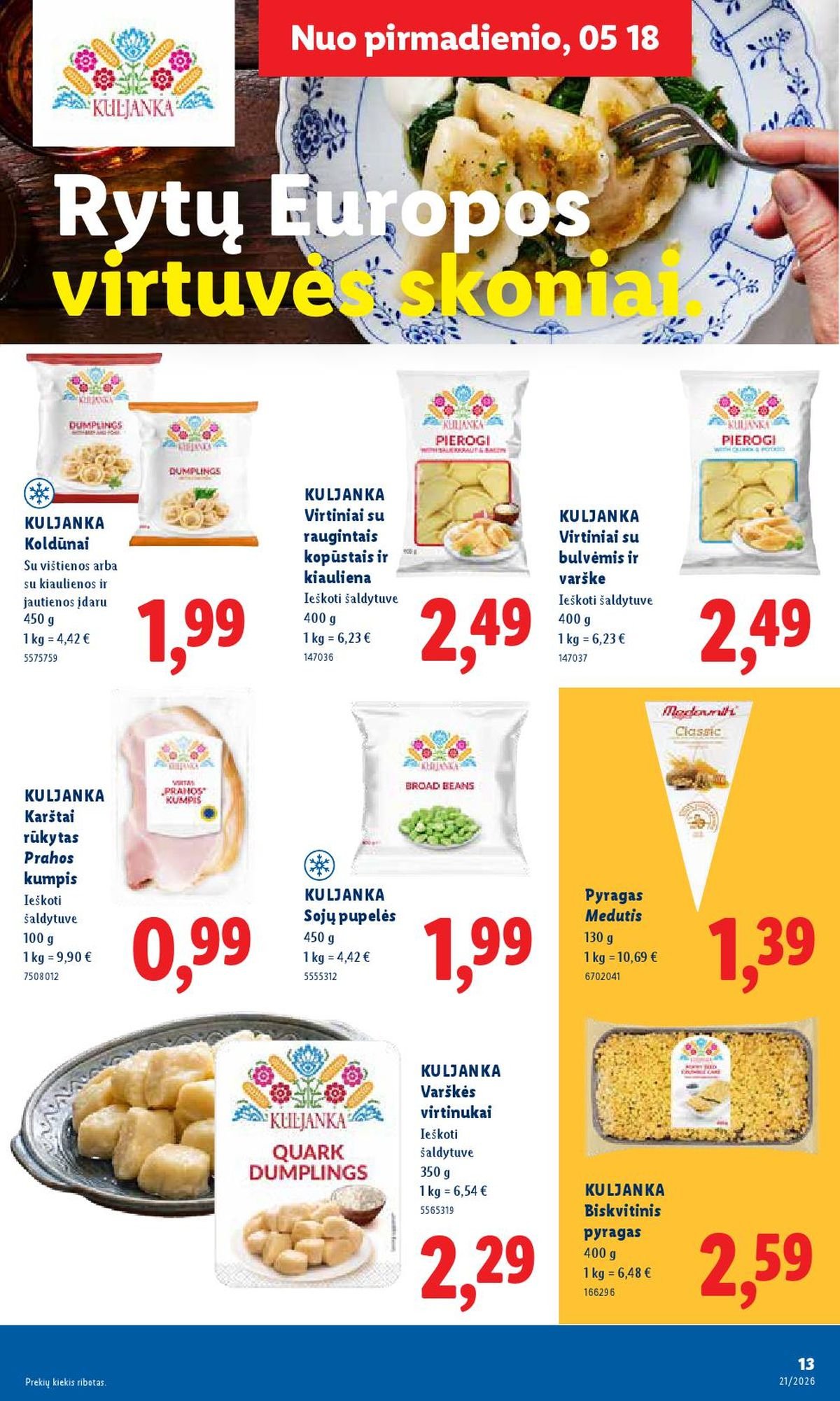 LIDL - Maisto prekių pasiūlymai (2026 05 18 - 2026 05 24)