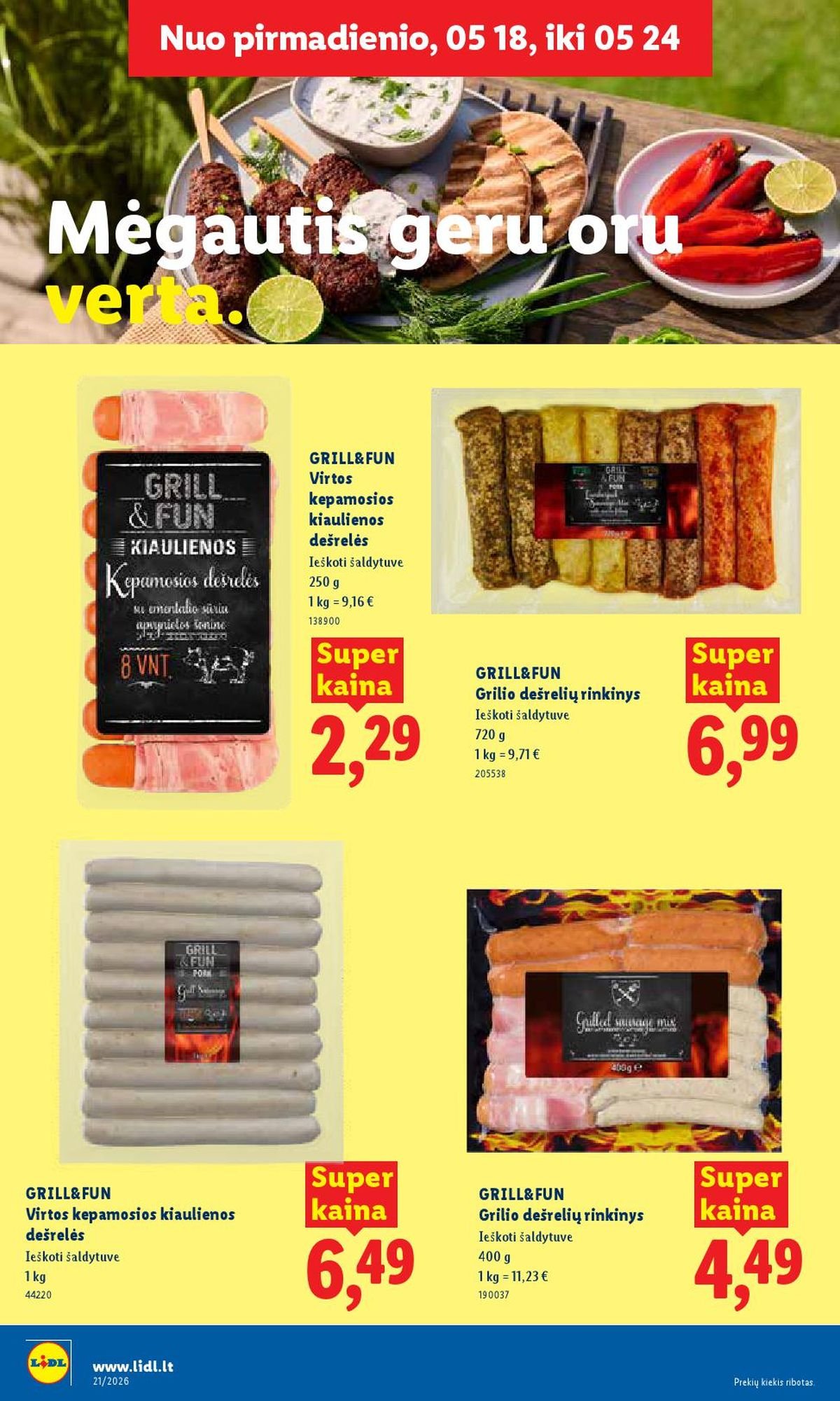 LIDL - Maisto prekių pasiūlymai (2026 05 18 - 2026 05 24)