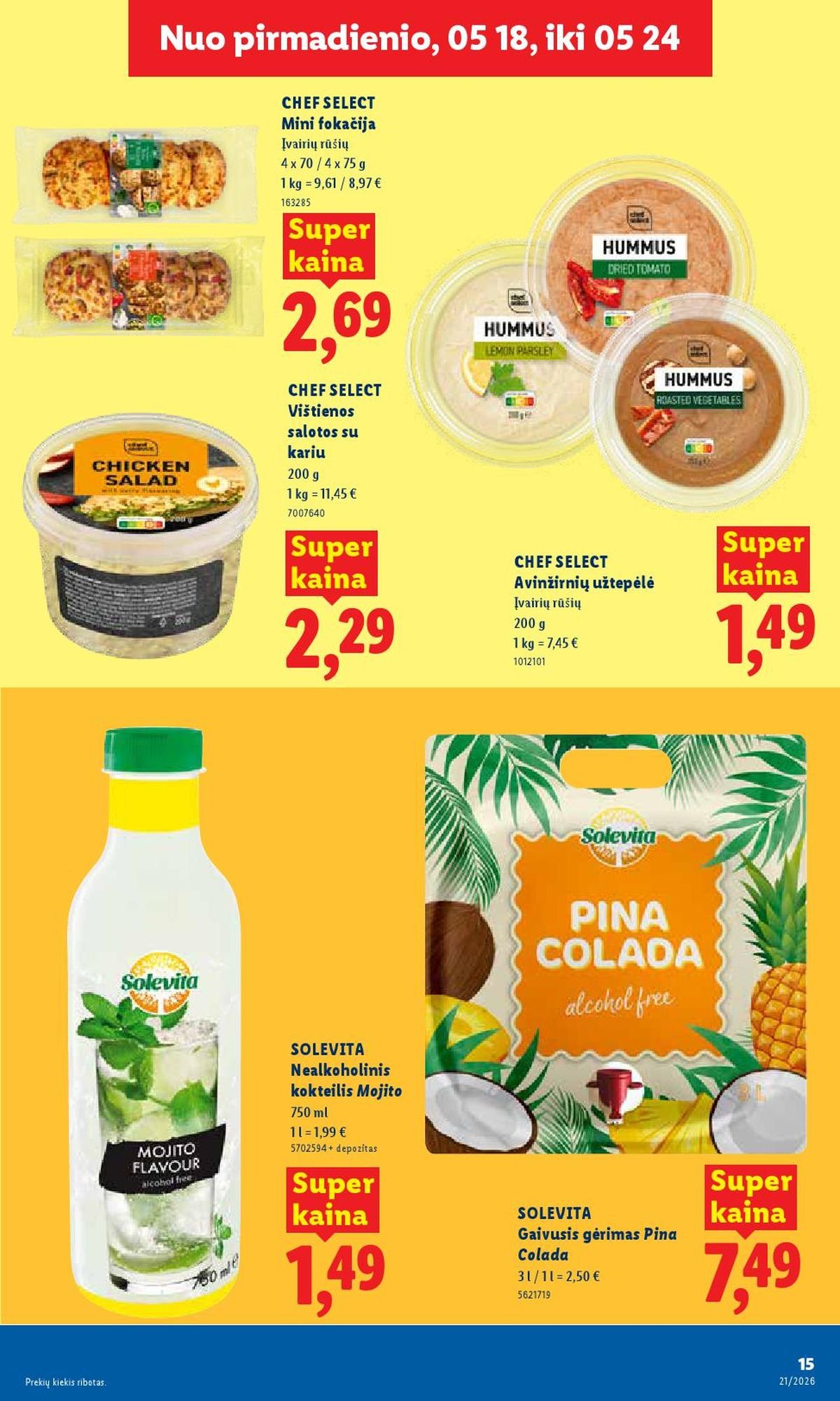 LIDL - Maisto prekių pasiūlymai (2026 05 18 - 2026 05 24)