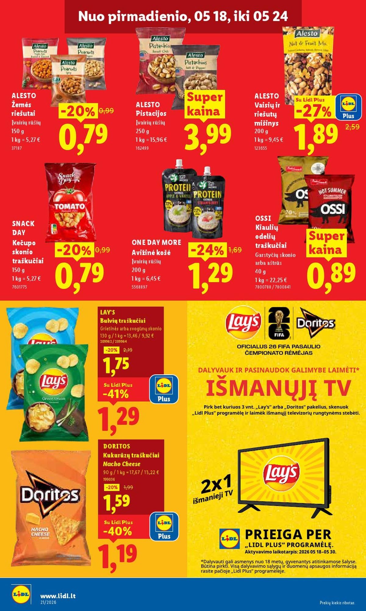 LIDL - Maisto prekių pasiūlymai (2026 05 18 - 2026 05 24)