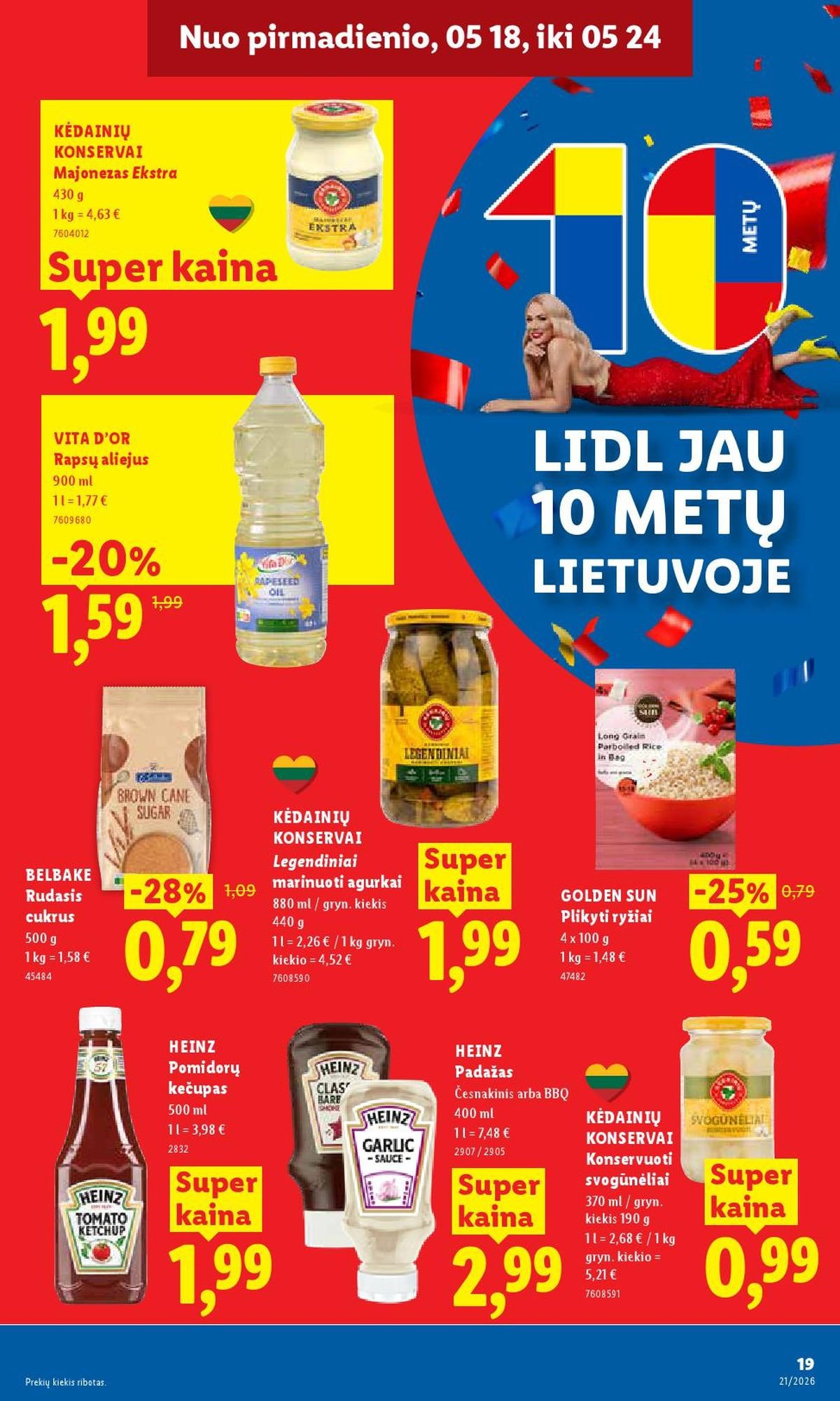 LIDL - Maisto prekių pasiūlymai (2026 05 18 - 2026 05 24)