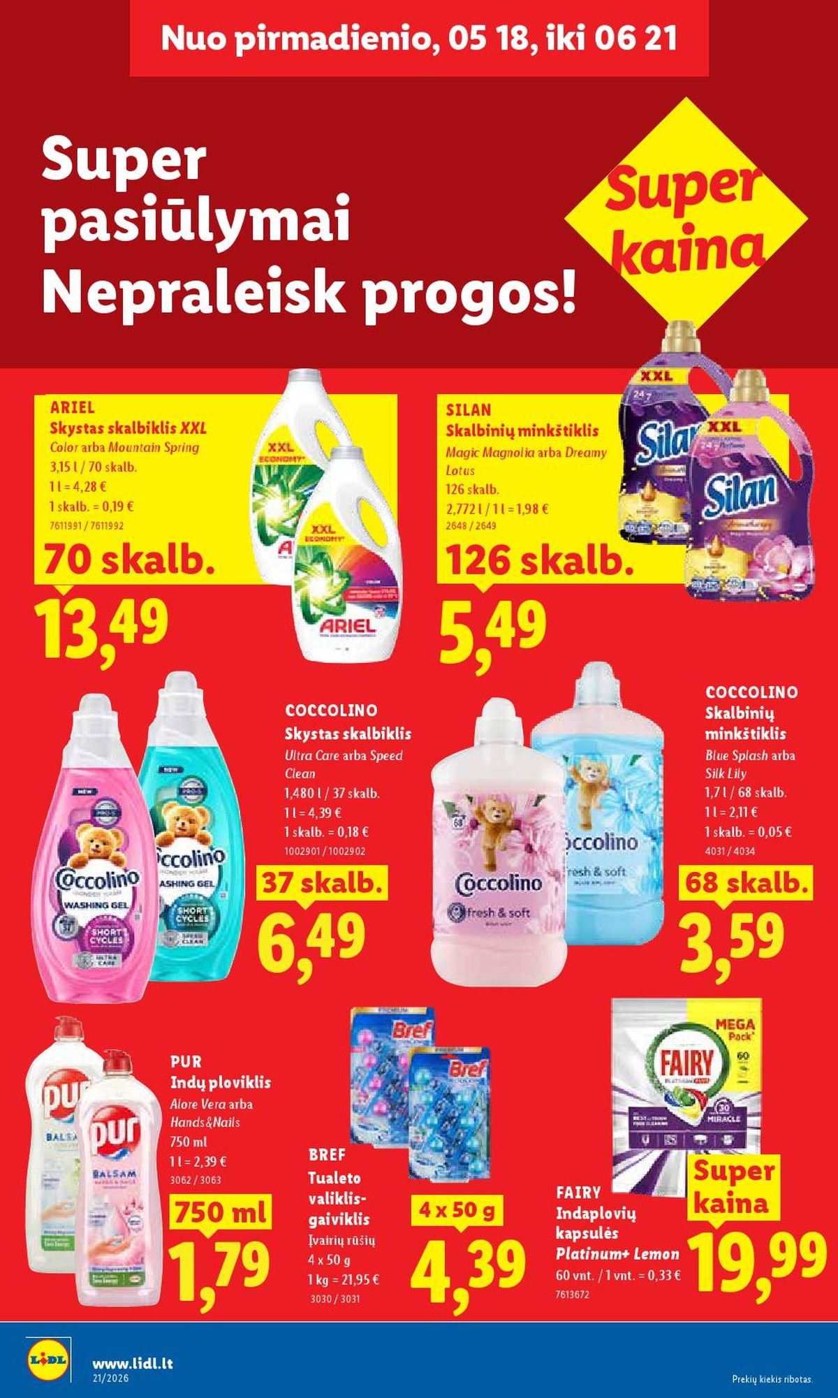 LIDL - Maisto prekių pasiūlymai (2026 05 18 - 2026 05 24)