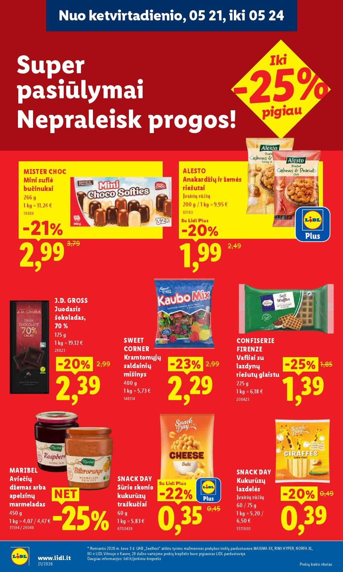 LIDL - Maisto prekių pasiūlymai (2026 05 18 - 2026 05 24)