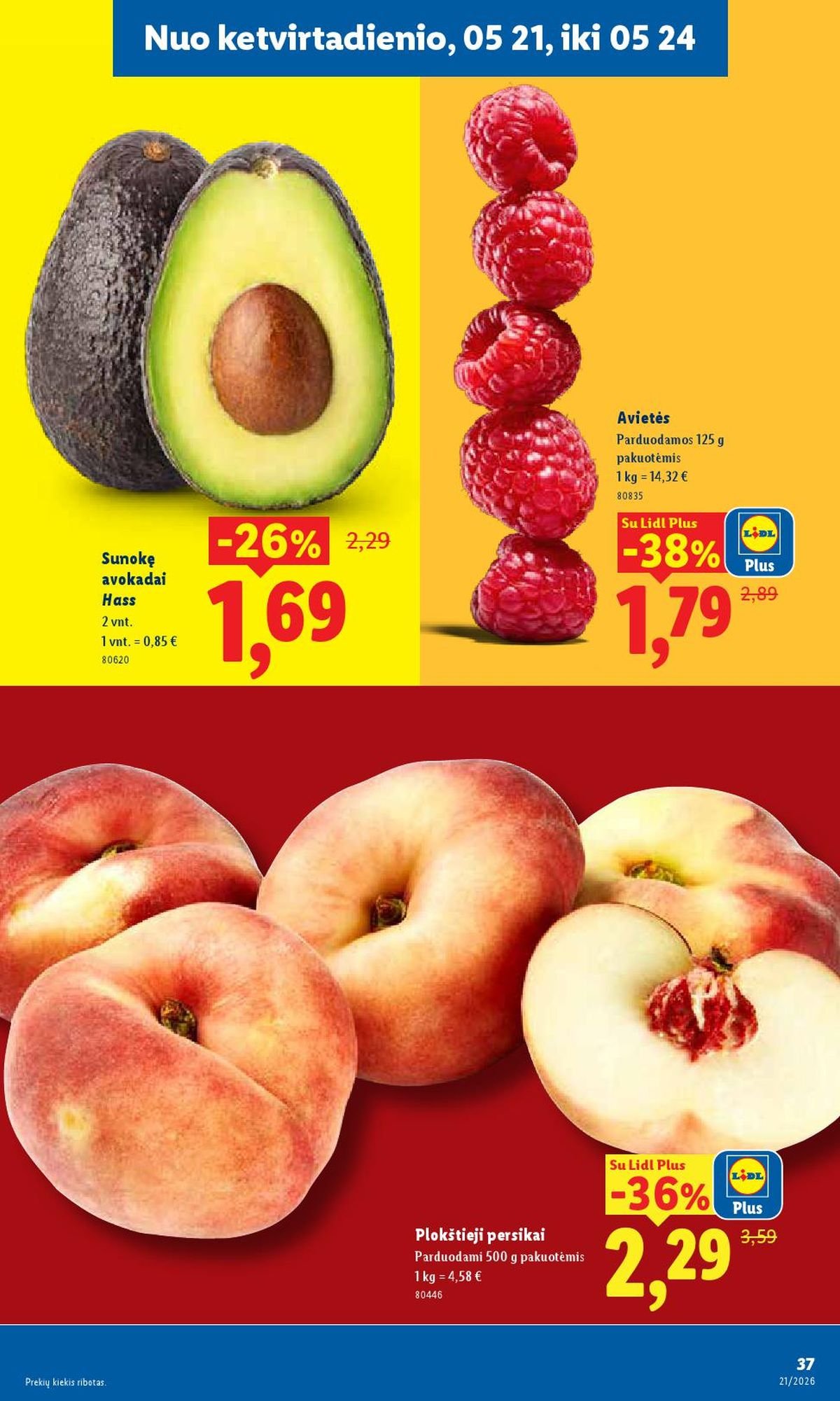 LIDL - Maisto prekių pasiūlymai (2026 05 18 - 2026 05 24)
