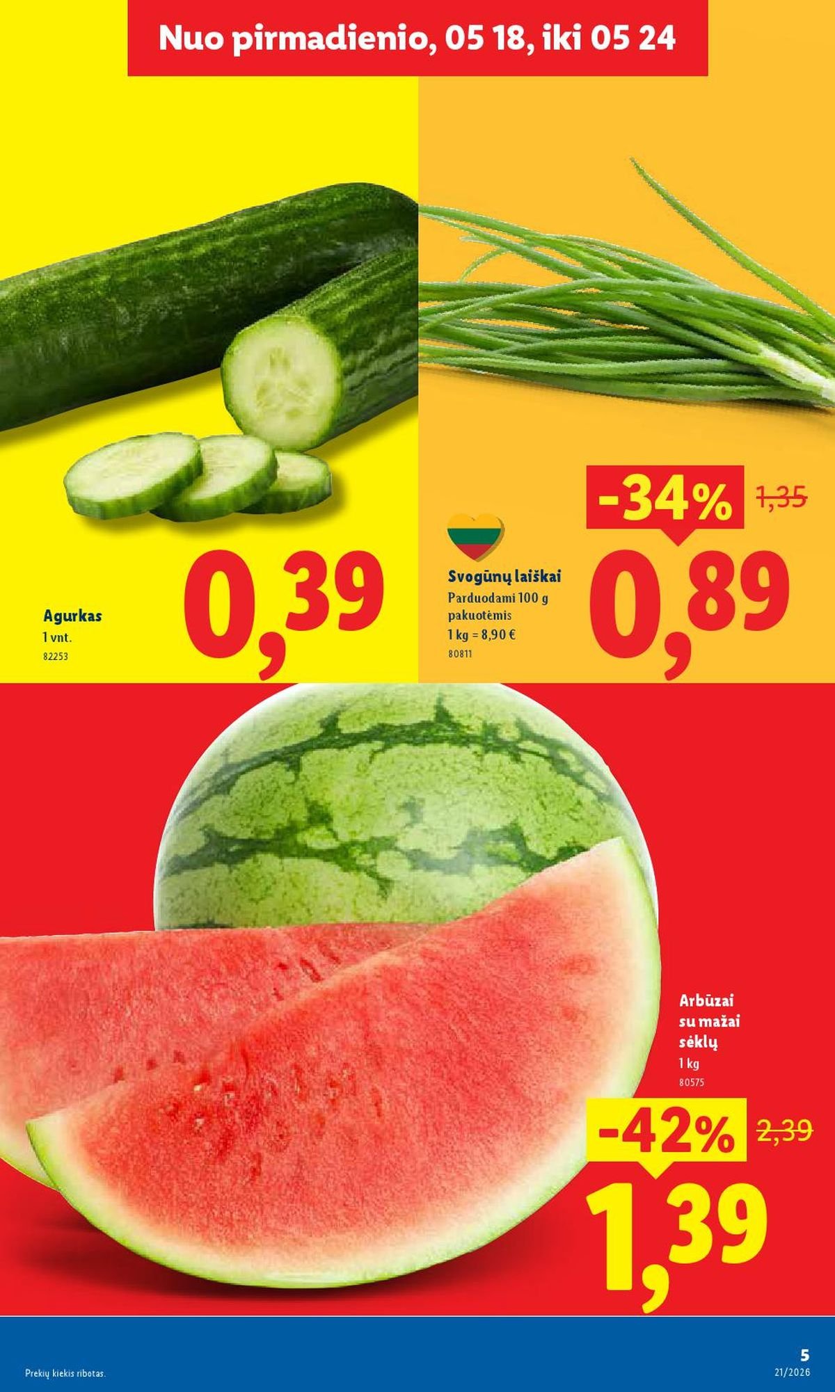 LIDL - Maisto prekių pasiūlymai (2026 05 18 - 2026 05 24)