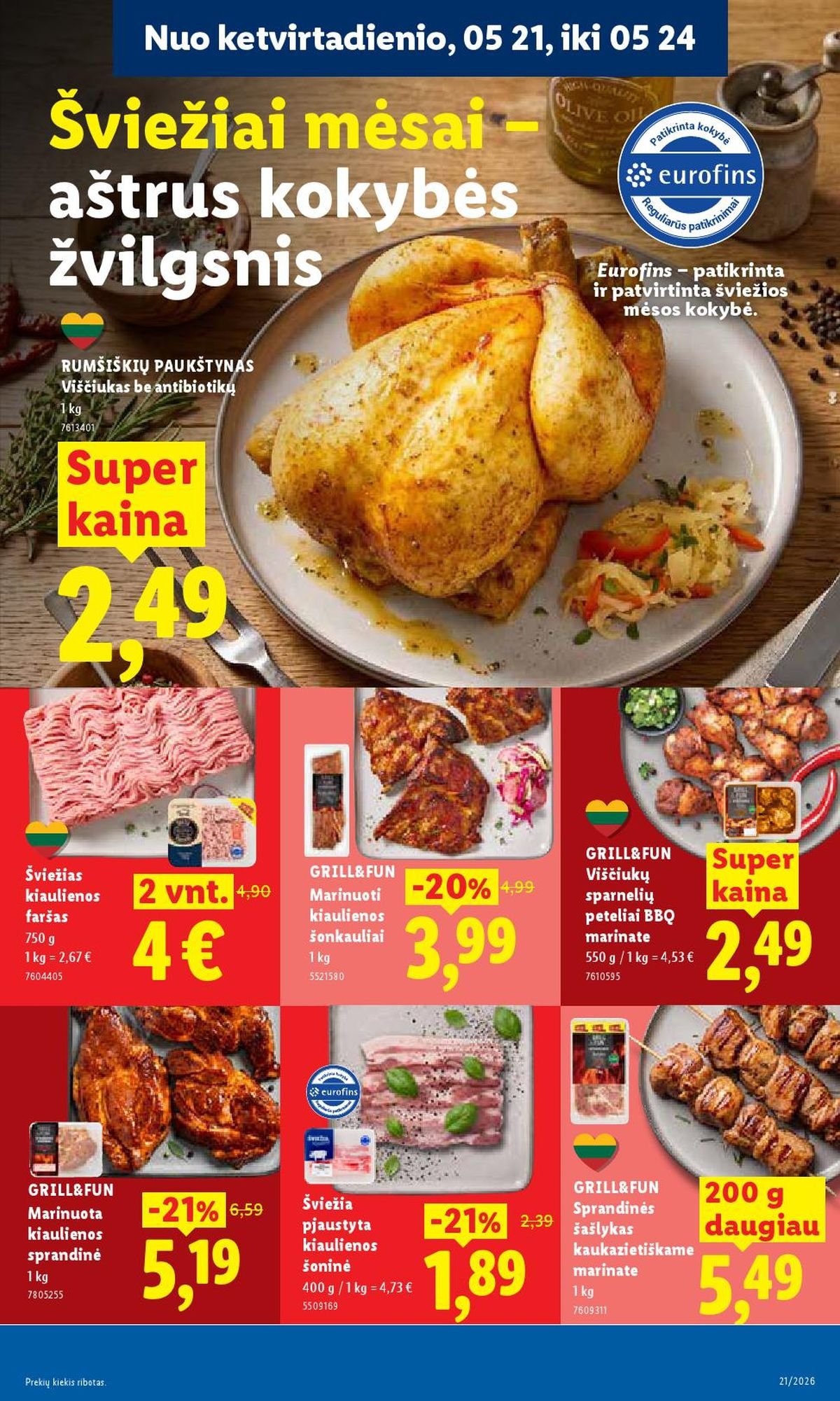 LIDL - Maisto prekių pasiūlymai (2026 05 18 - 2026 05 24)