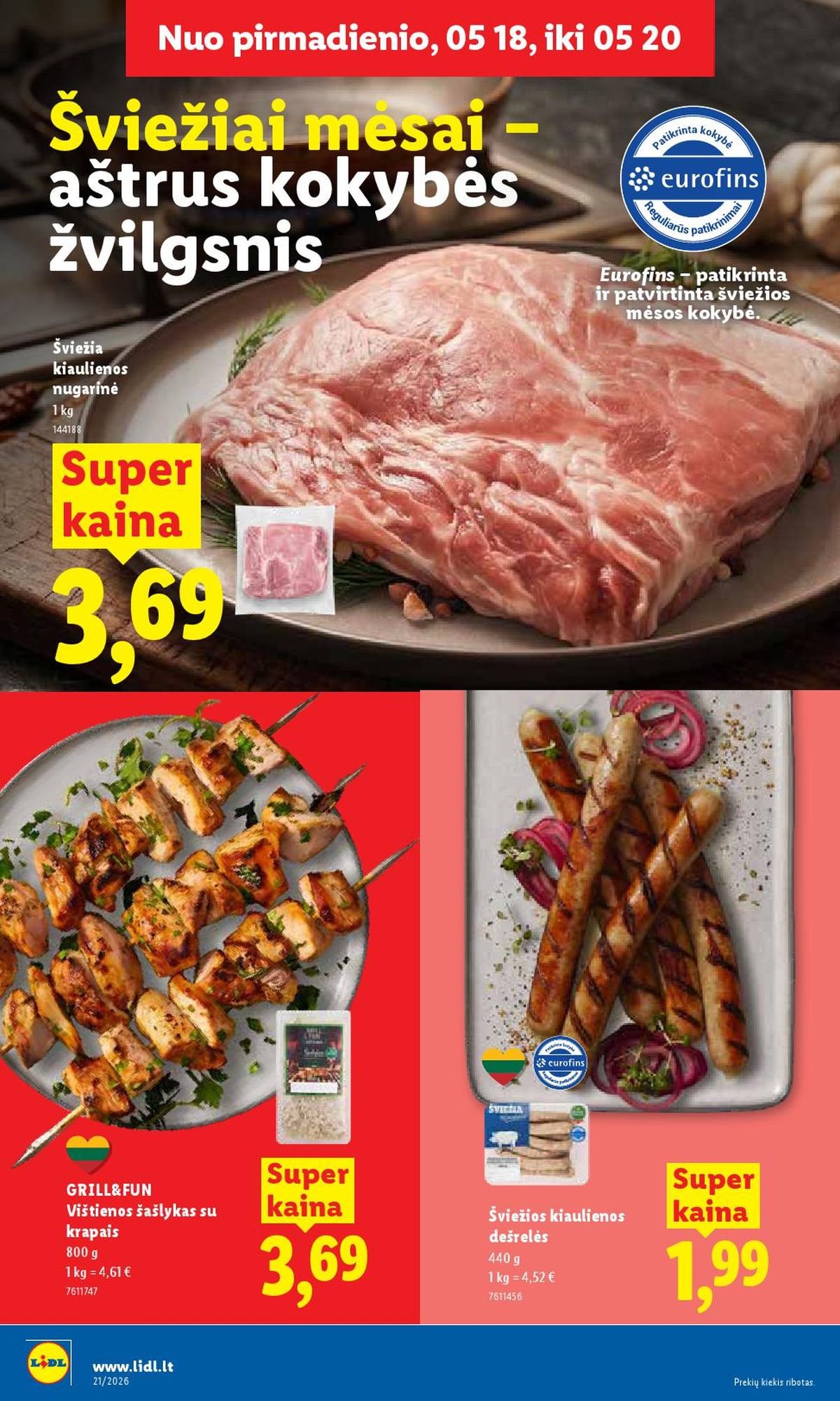 LIDL - Maisto prekių pasiūlymai (2026 05 18 - 2026 05 24)