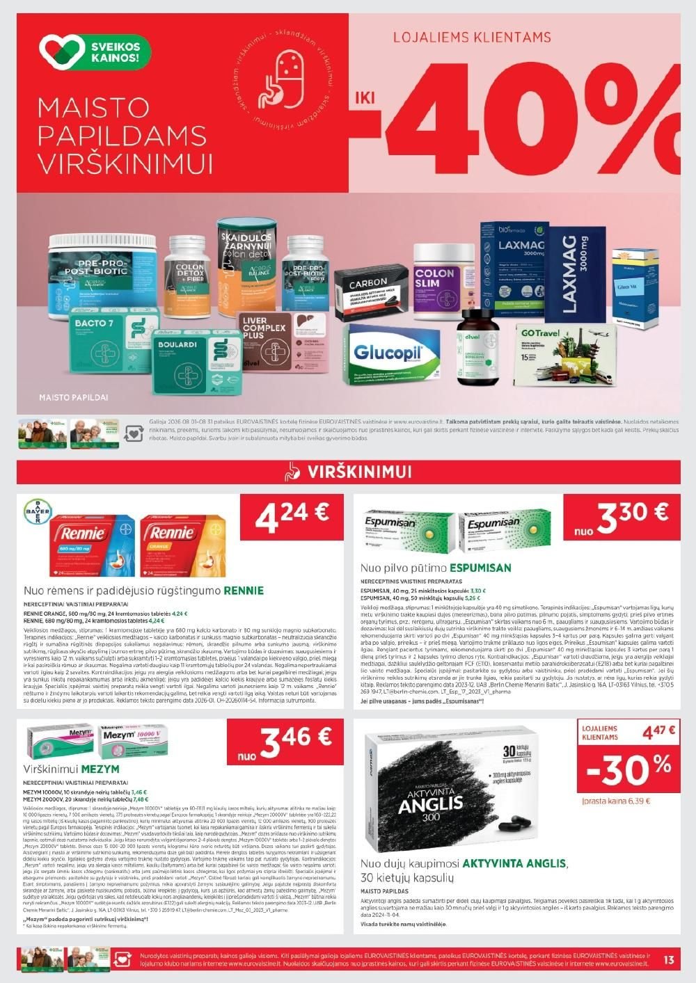EUROVAISTINĖ (2026 08 01 - 2026 08 31)