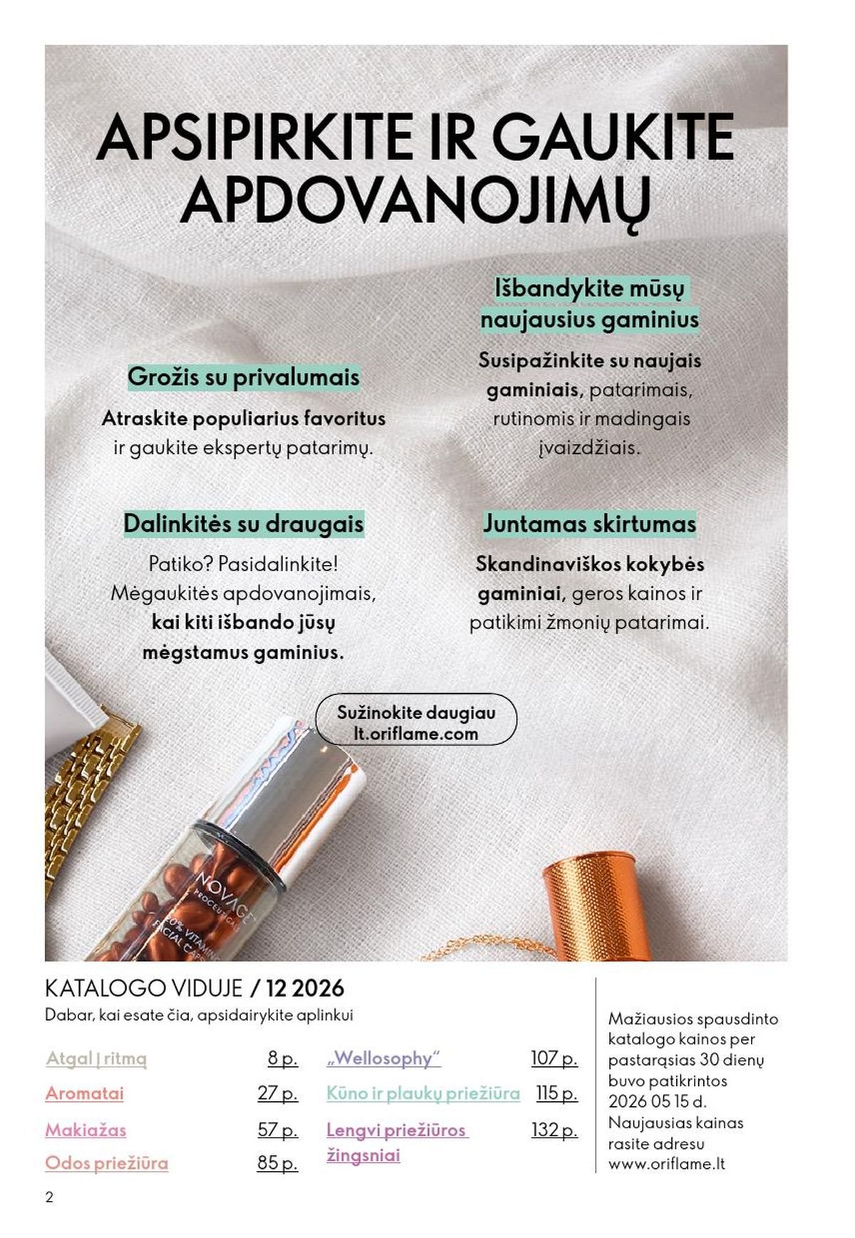 ORIFLAME - Katalogas (2026 08 26 - 2026 09 15)