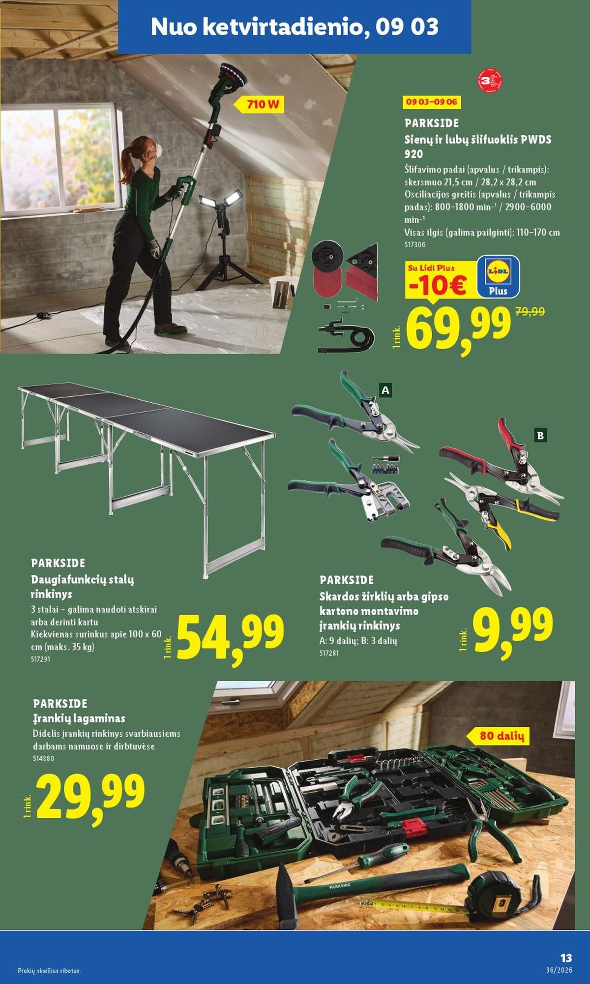 LIDL - Ne maisto prekių pasiūlymai (2026 08 31 - 2026 09 06)