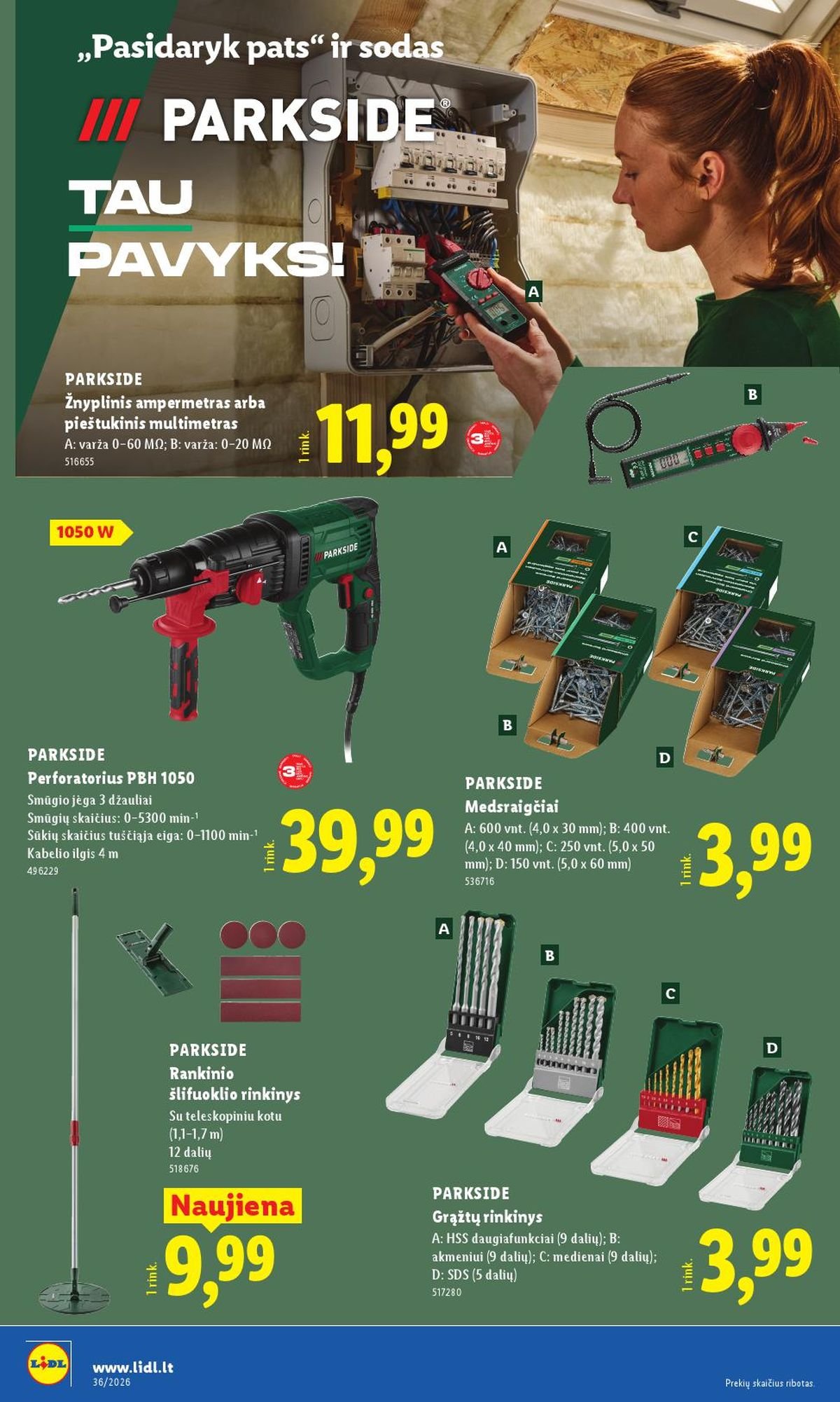 LIDL - Ne maisto prekių pasiūlymai (2026 08 31 - 2026 09 06)