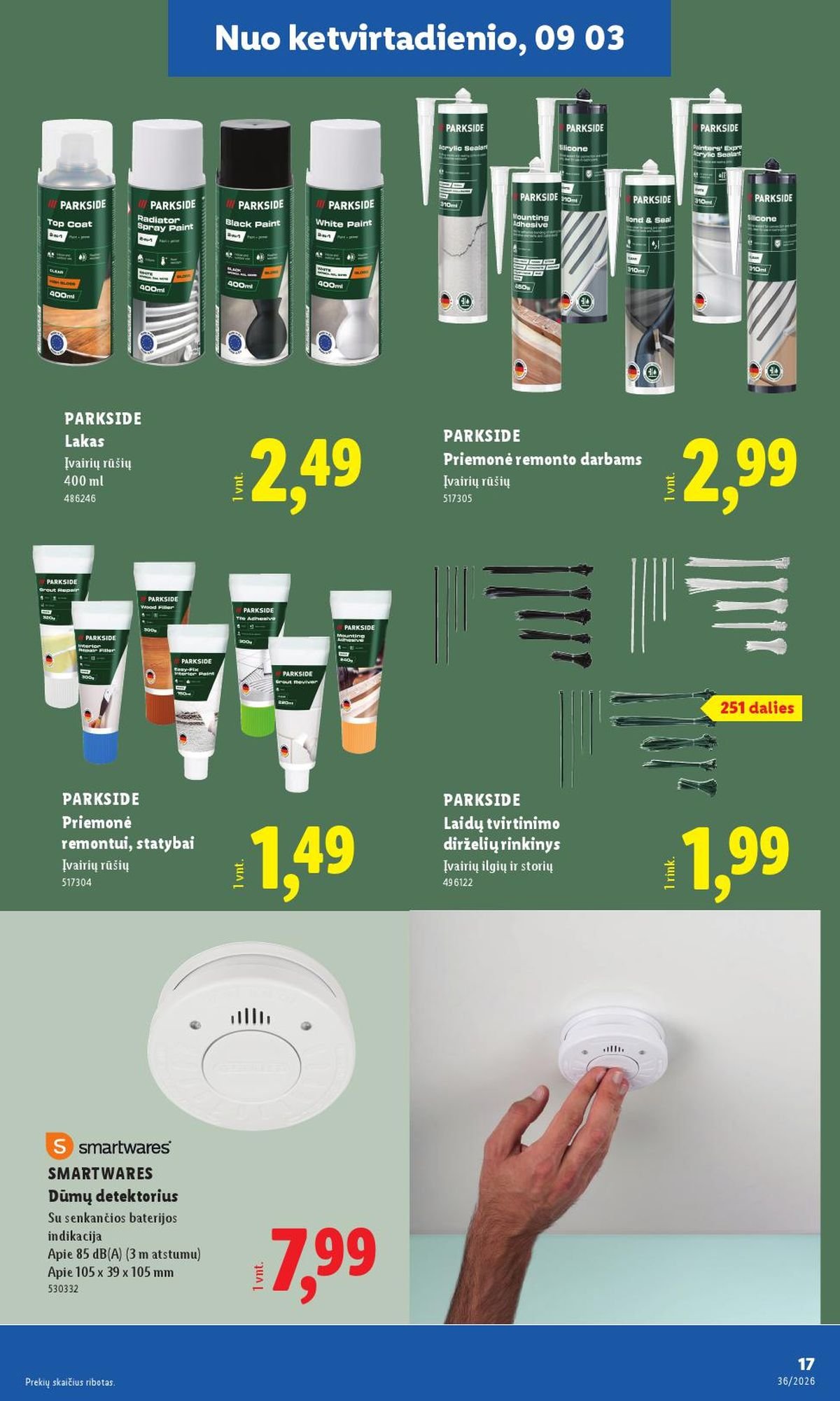 LIDL - Ne maisto prekių pasiūlymai (2026 08 31 - 2026 09 06)