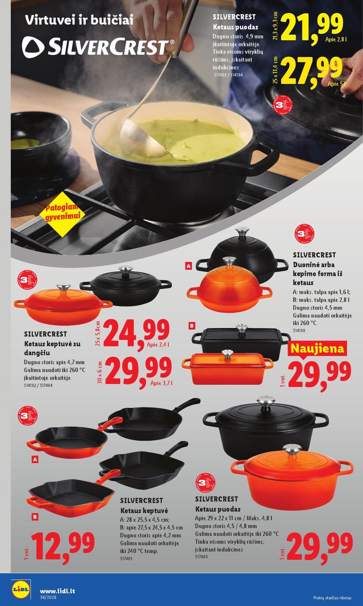 LIDL - Ne maisto prekių pasiūlymai (2026 08 31 - 2026 09 06)