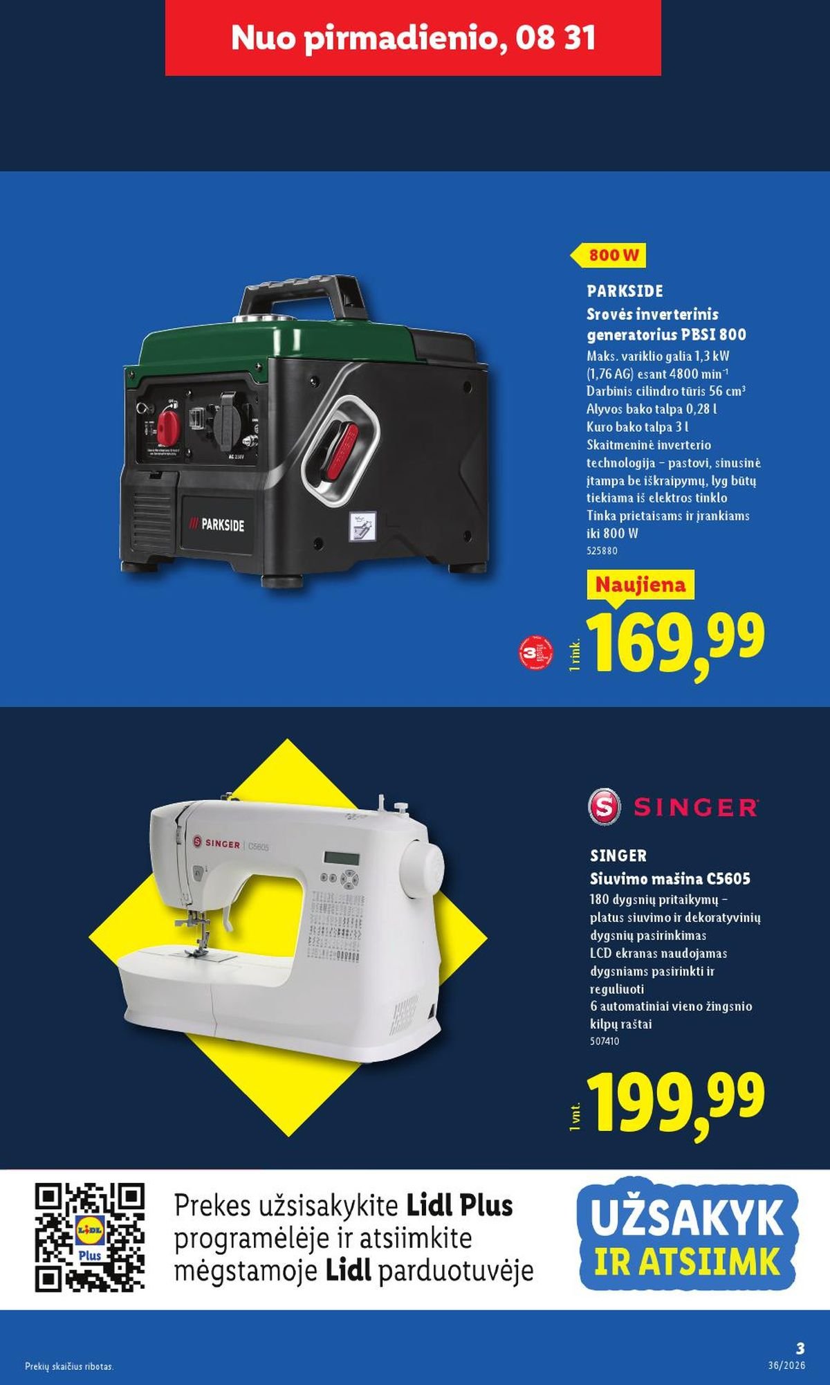 LIDL - Ne maisto prekių pasiūlymai (2026 08 31 - 2026 09 06)