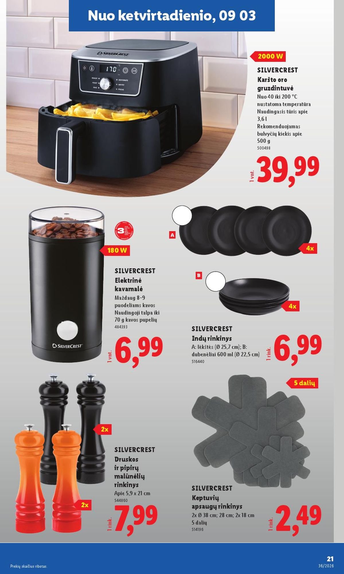 LIDL - Ne maisto prekių pasiūlymai (2026 08 31 - 2026 09 06)