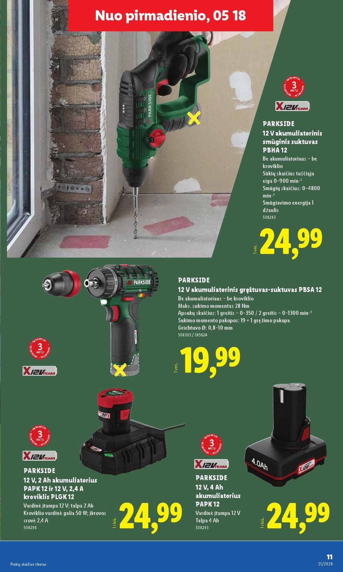 LIDL - Ne maisto prekių pasiūlymai (2026 05 18 - 2026 05 24)