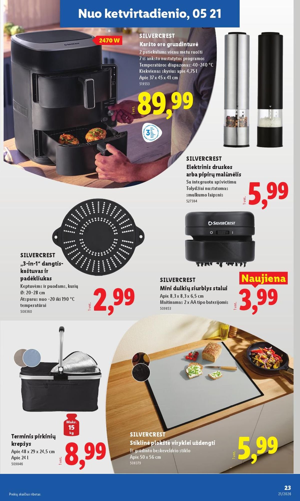 LIDL - Ne maisto prekių pasiūlymai (2026 05 18 - 2026 05 24)