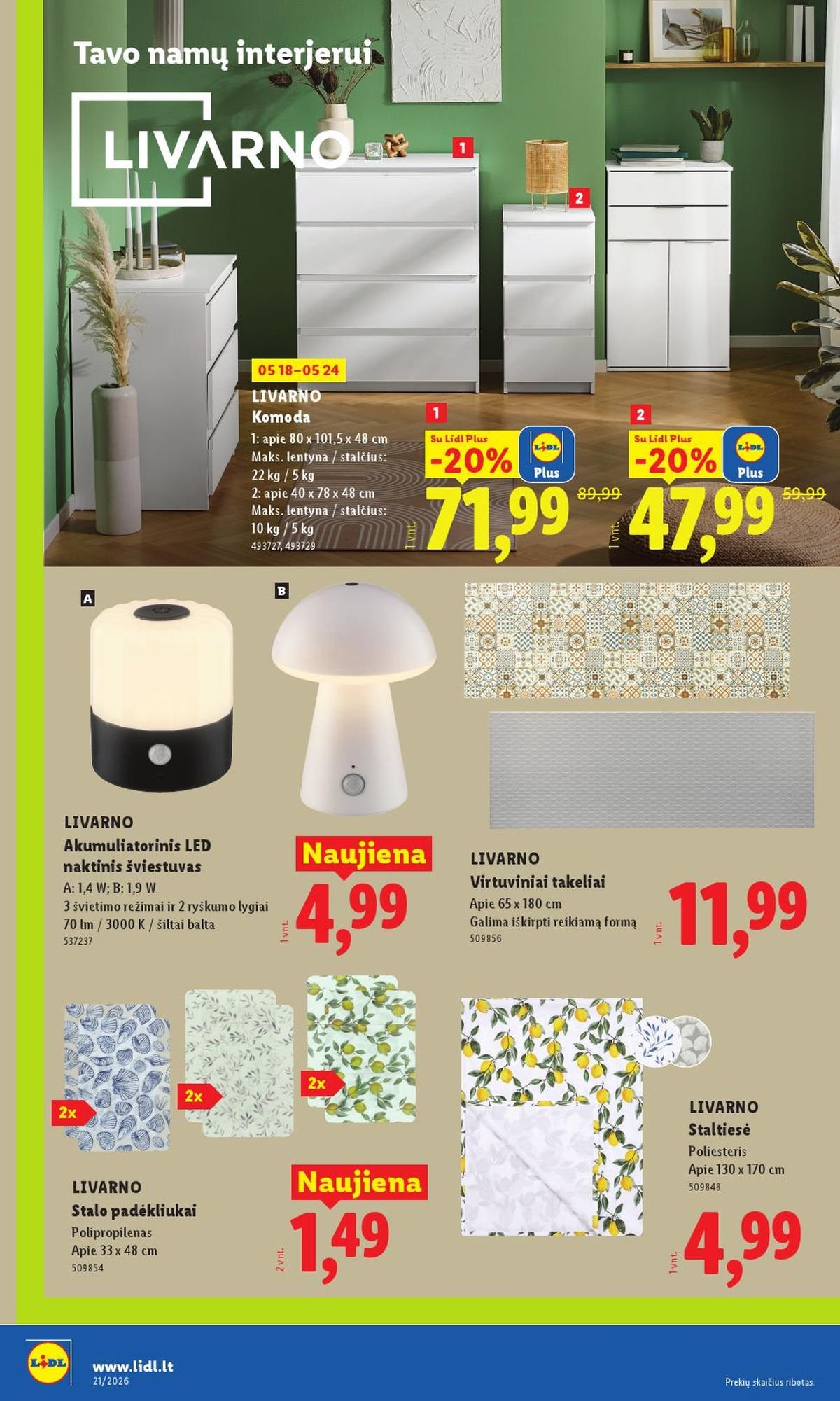LIDL - Ne maisto prekių pasiūlymai (2026 05 18 - 2026 05 24)