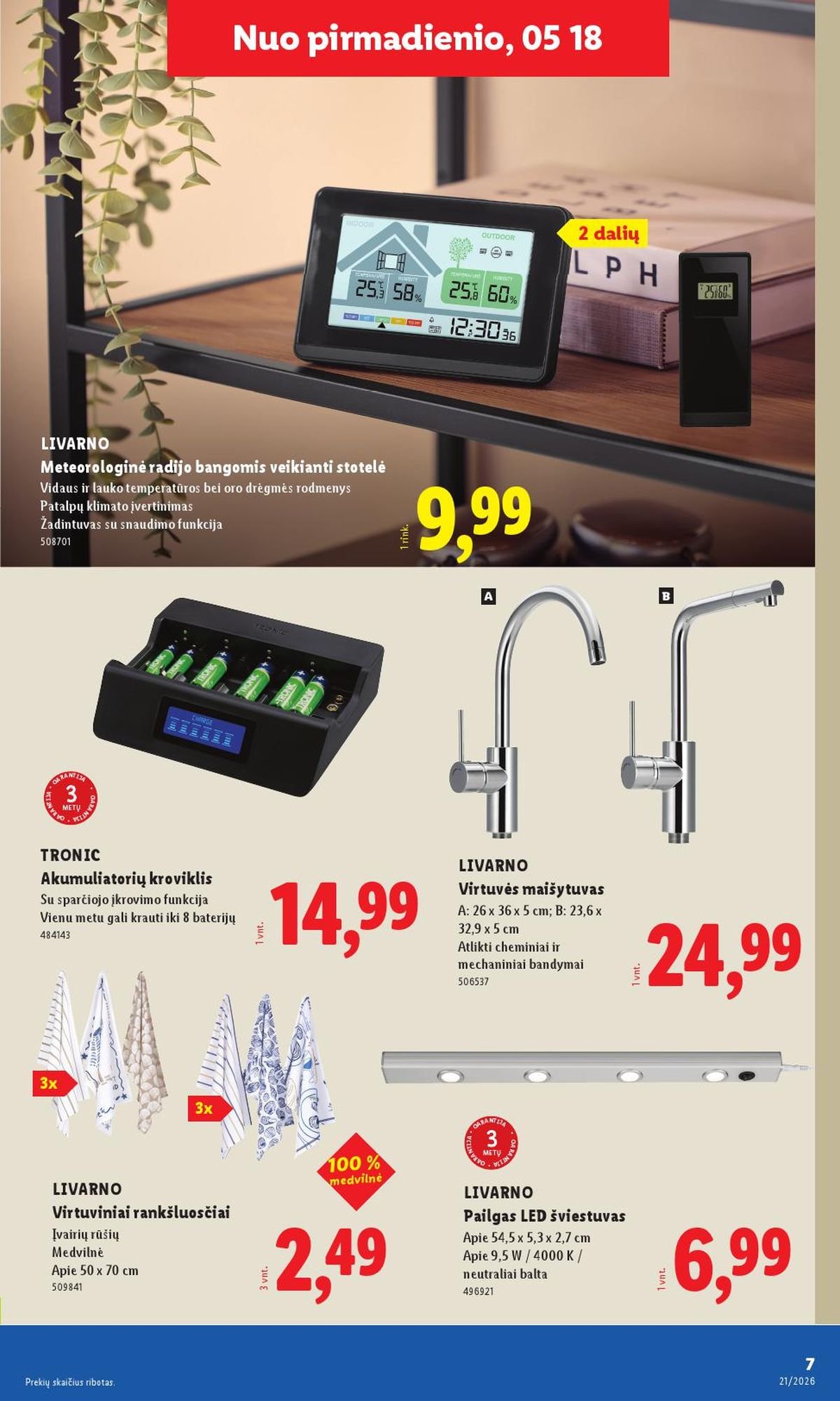 LIDL - Ne maisto prekių pasiūlymai (2026 05 18 - 2026 05 24)