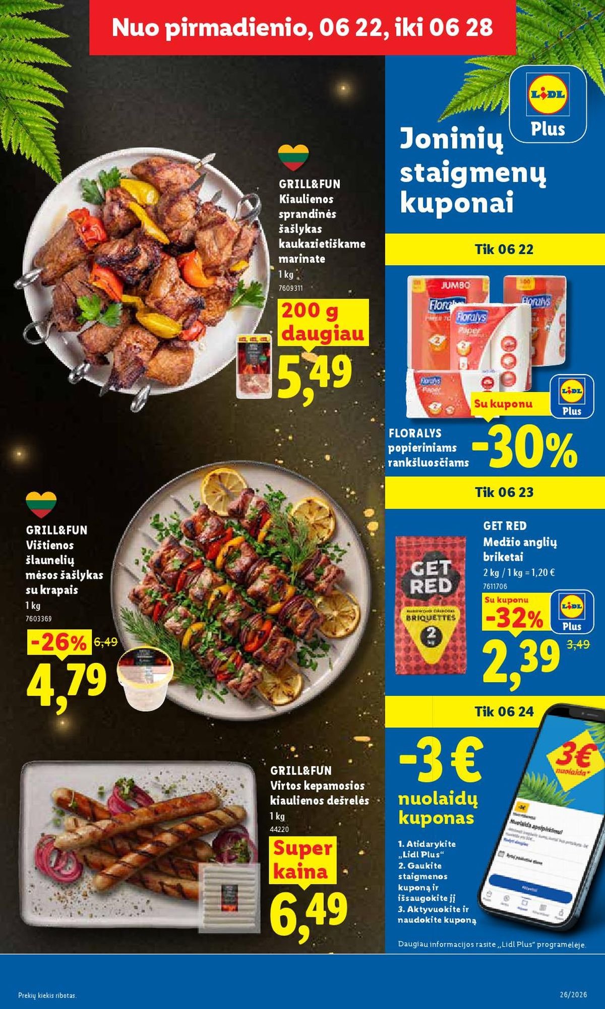 LIDL - Maisto prekių pasiūlymai (2026 06 22 - 2026 06 28)
